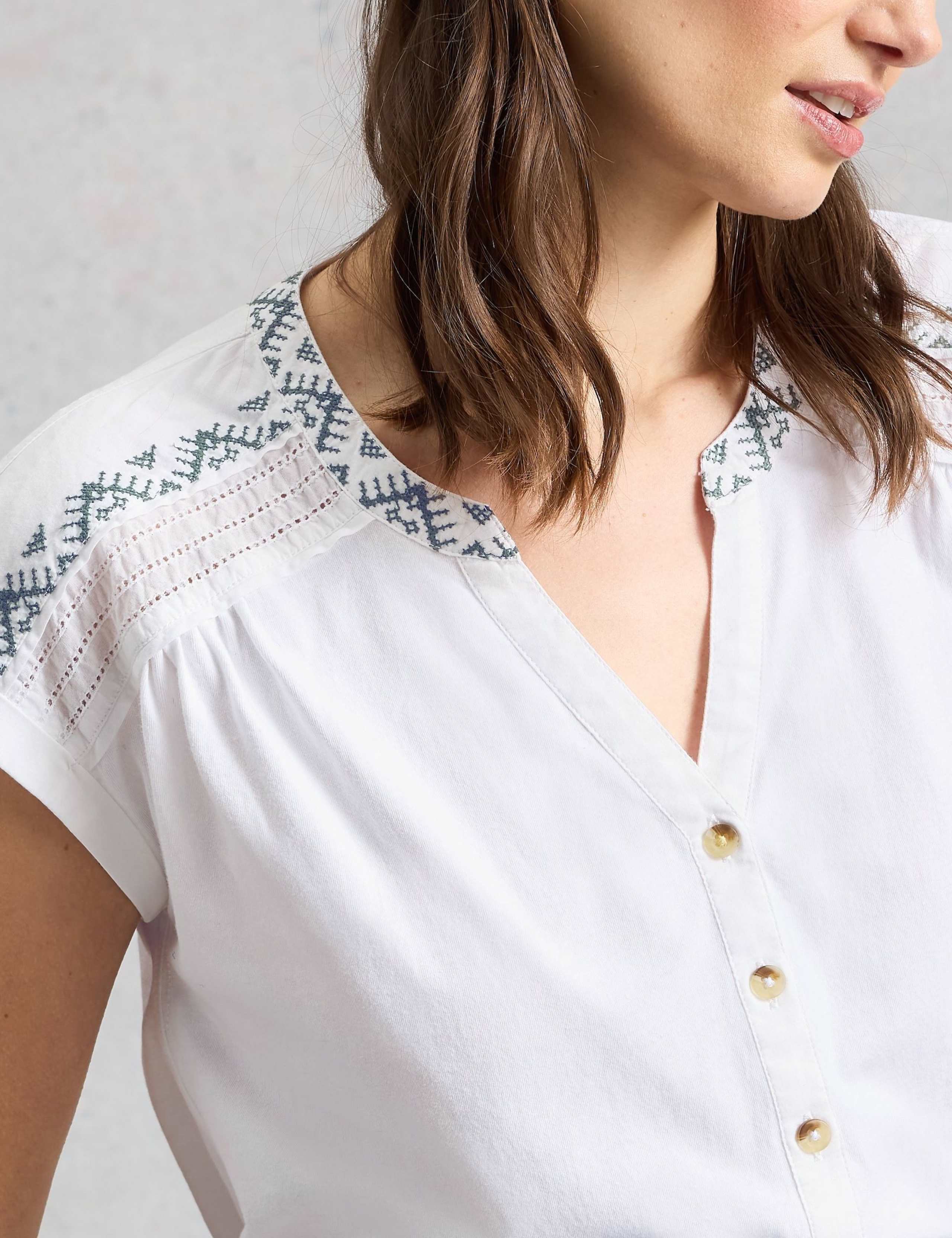 Pure Cotton Embroidered Shirt 6 of 6
