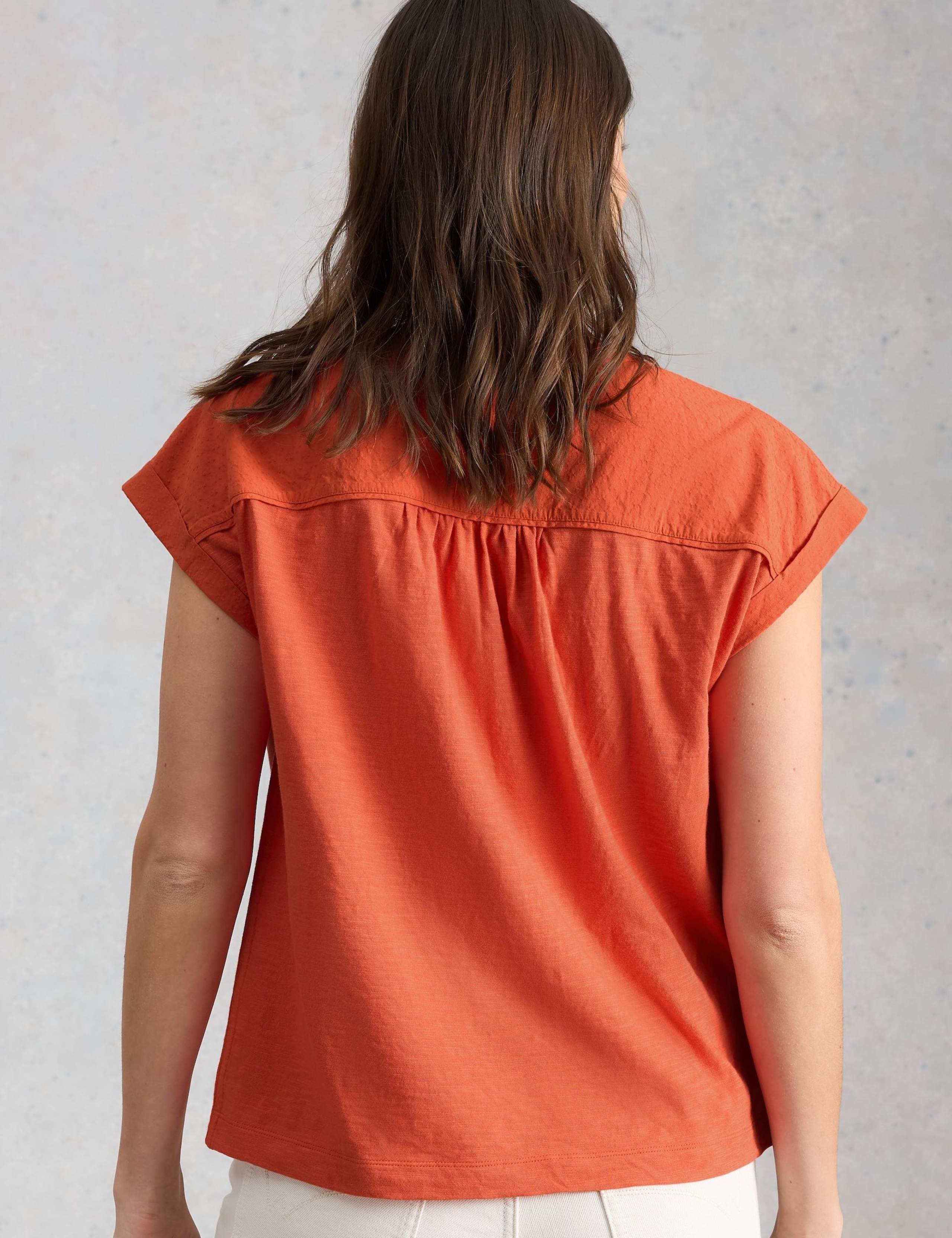 Pure Cotton V-Neck Shirt 4 of 6