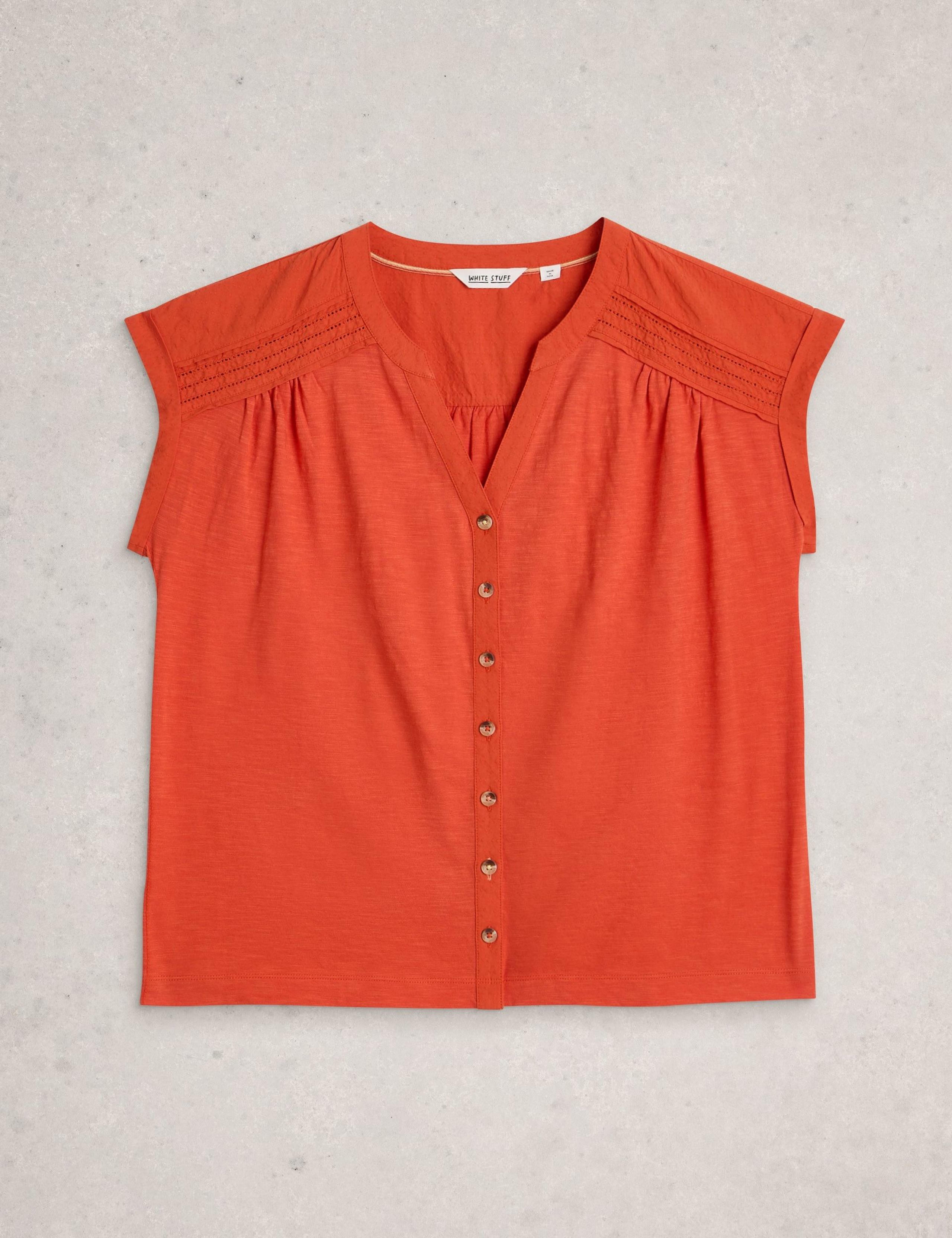 Pure Cotton V-Neck Shirt 2 of 6