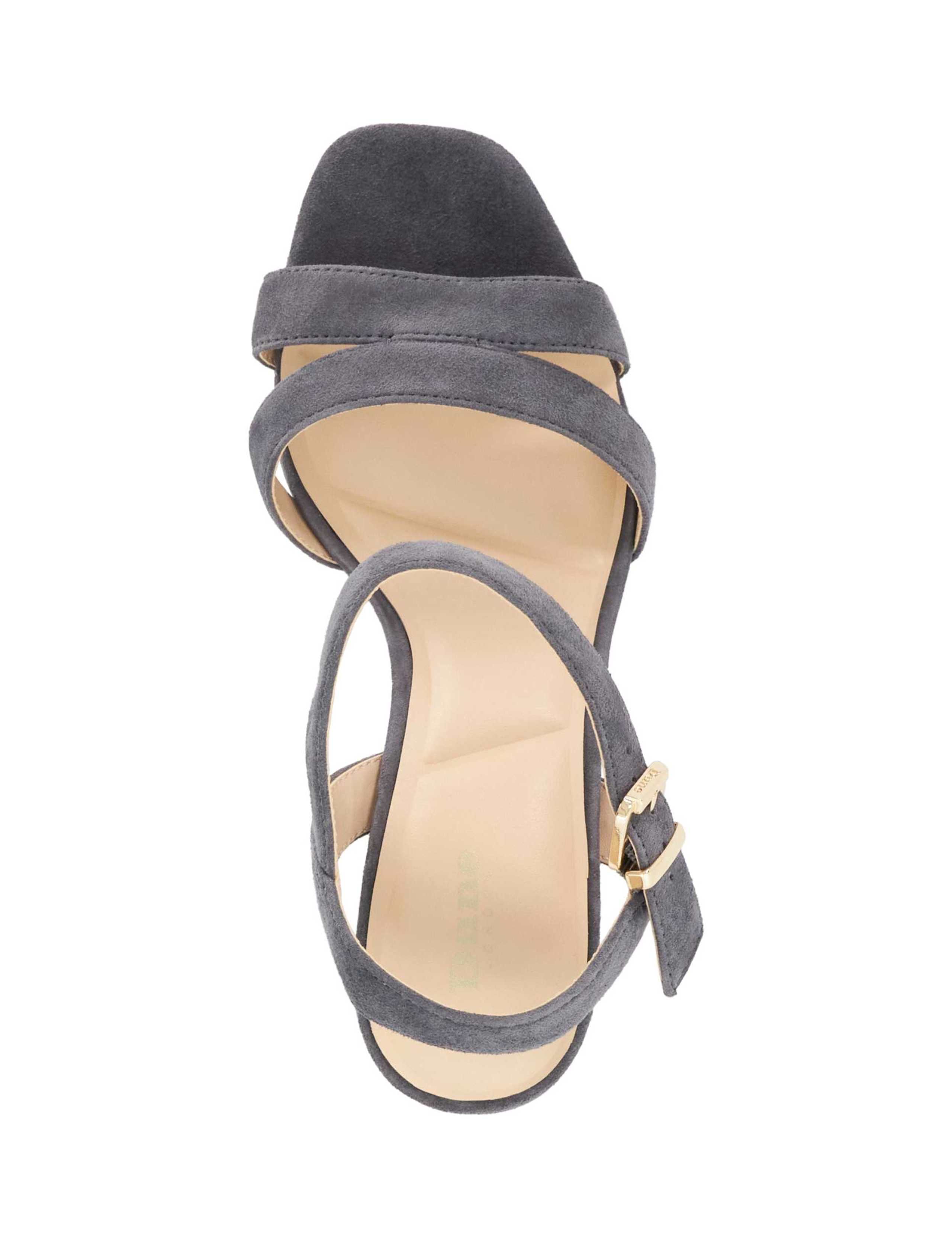 Suede Block Heel Open Toe Sandals 2 of 6