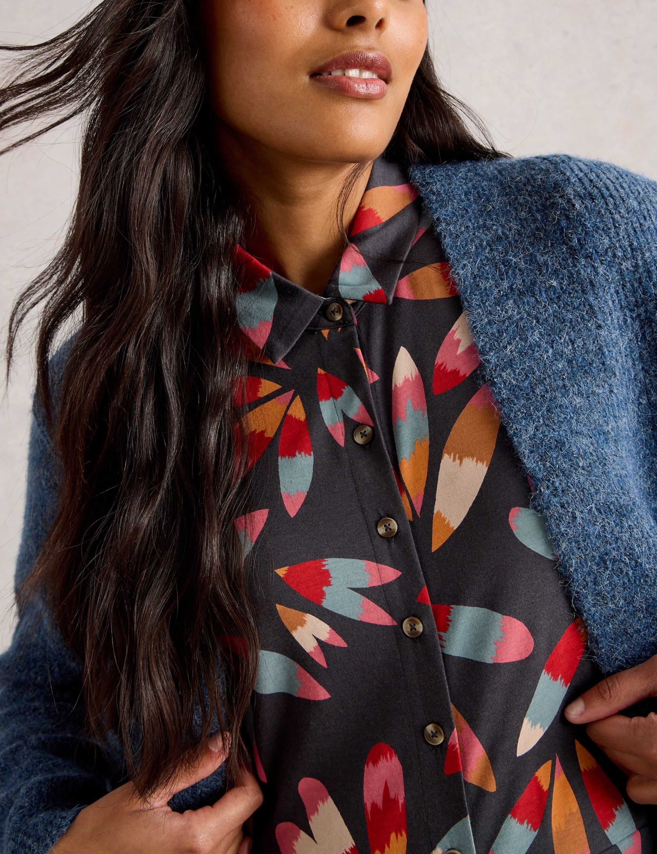 Jersey Printed Midi Shirt Dress 3 of 6