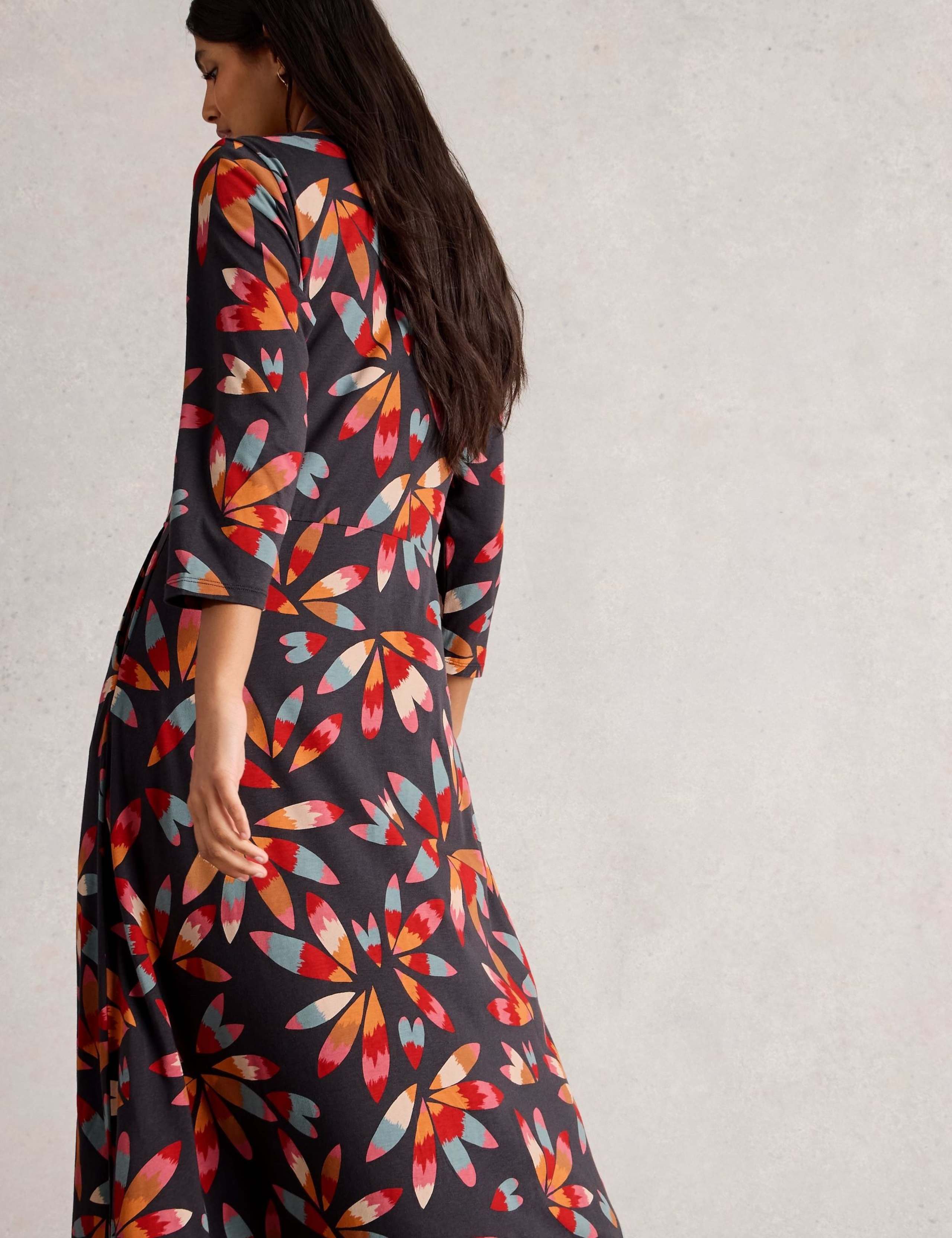 Jersey Printed Midi Shirt Dress 4 of 6