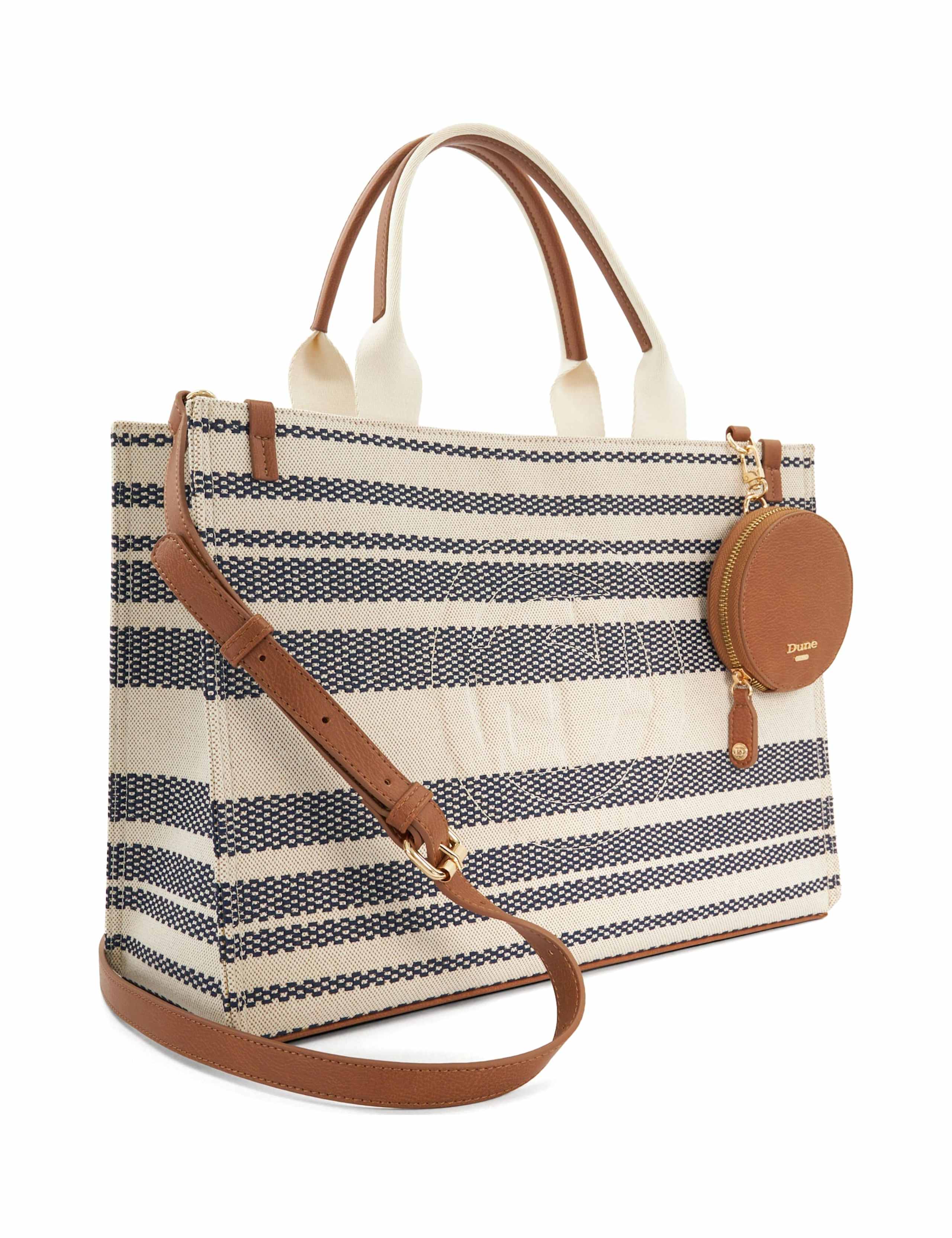 Striped Canvas Tote Bag 2 of 5