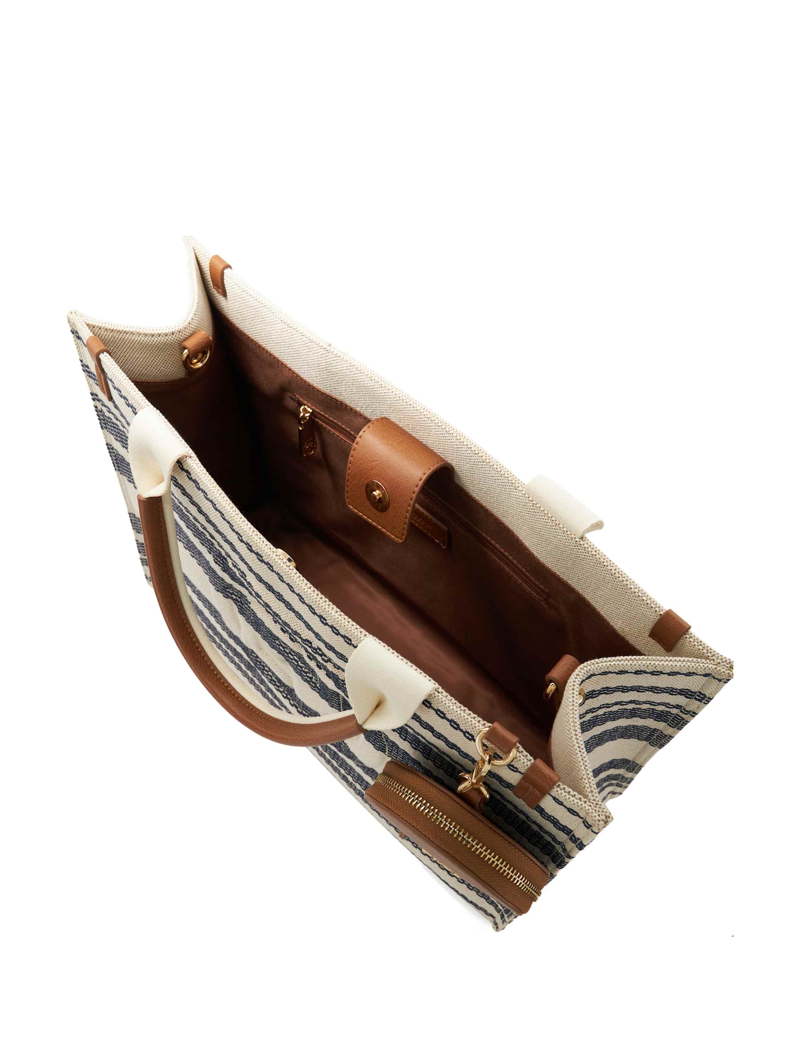 Striped Canvas Tote Bag 5 of 5