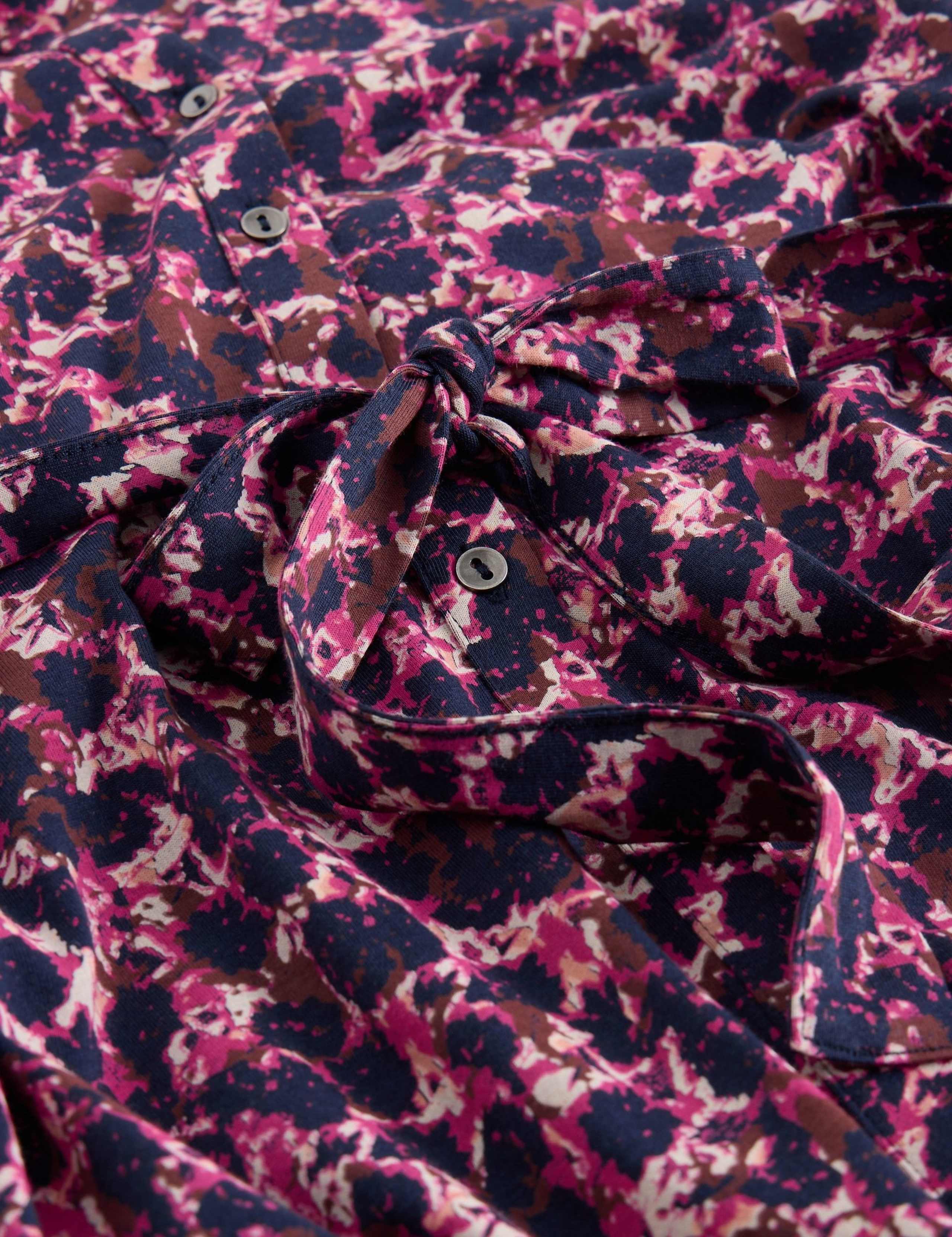 Jersey Printed Belted Midi Shirt Dress 5 of 6