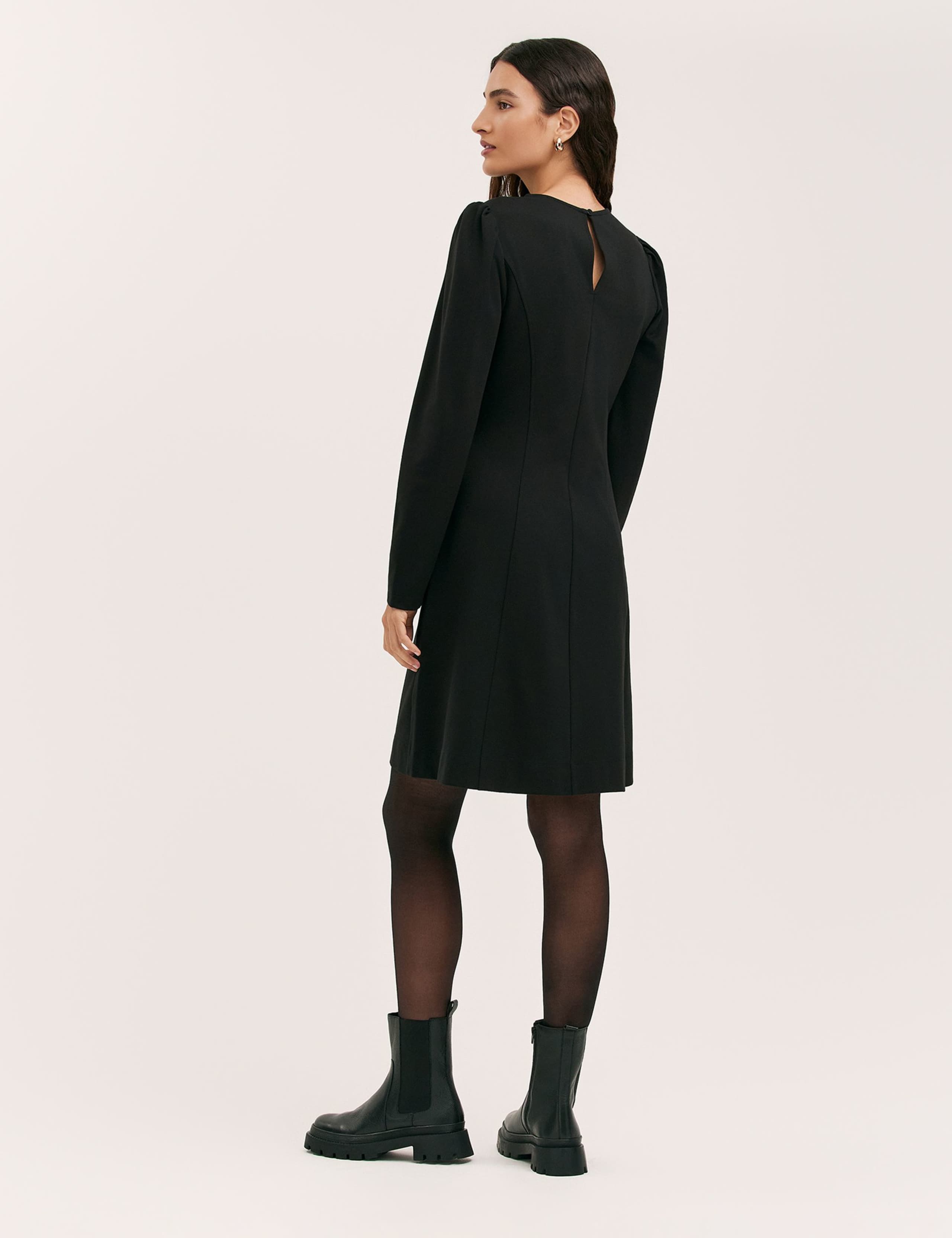 Ponte Jersey Knee Length Skater Dress 2 of 5