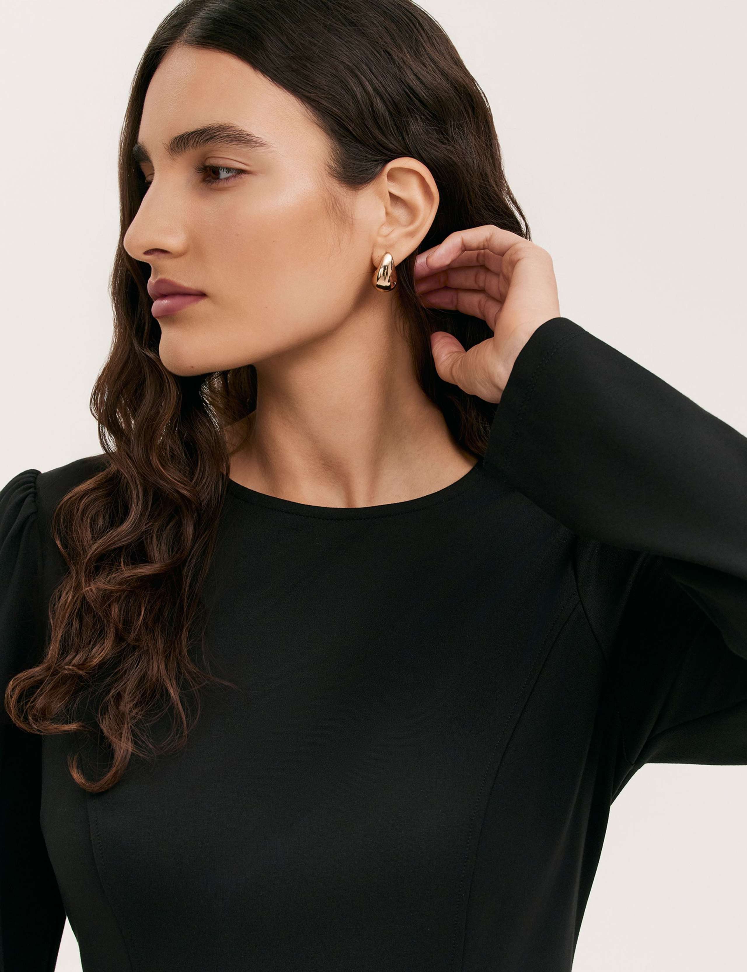 Ponte Jersey Knee Length Skater Dress 4 of 5