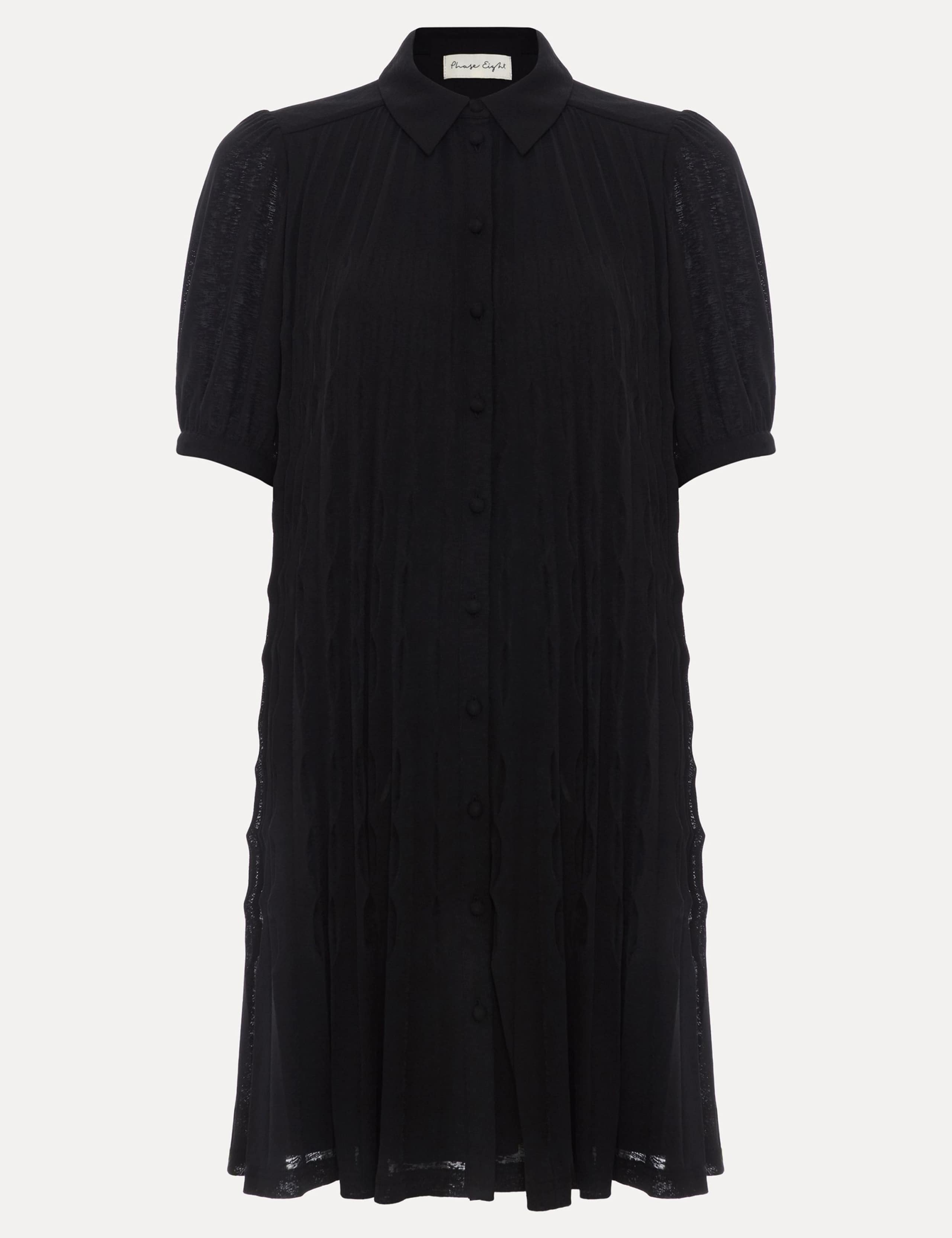 Textured Mini Shirt Dress 2 of 7