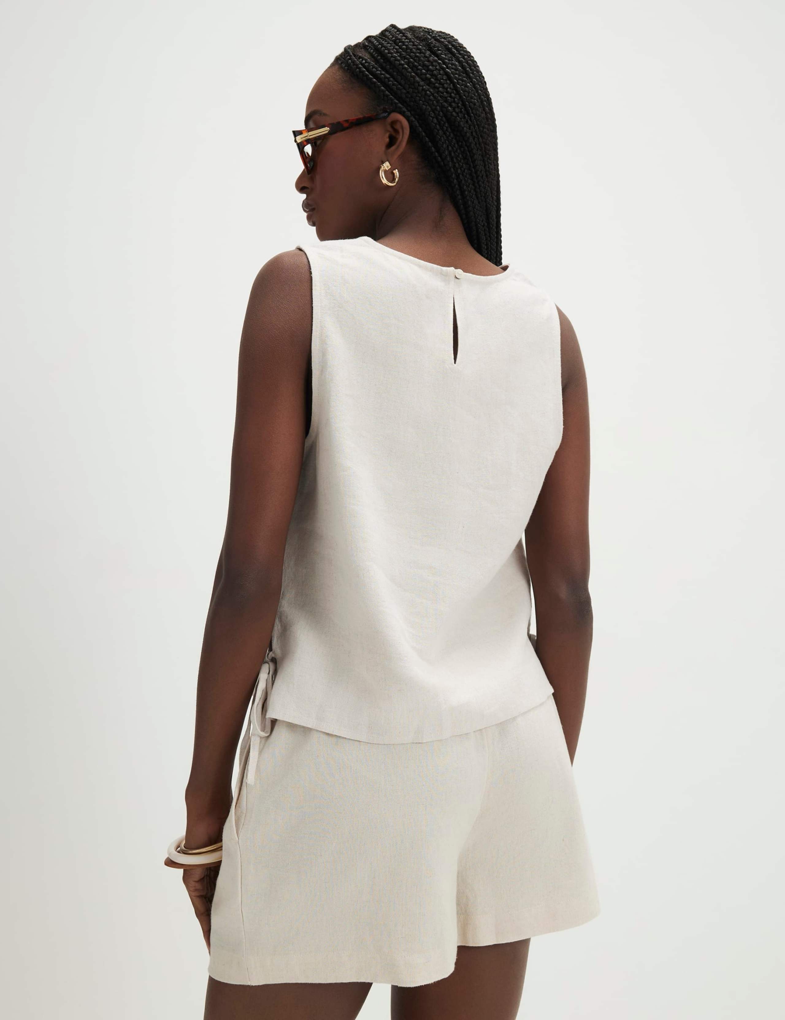 Linen Rich Keyhole Tank Top 4 of 4