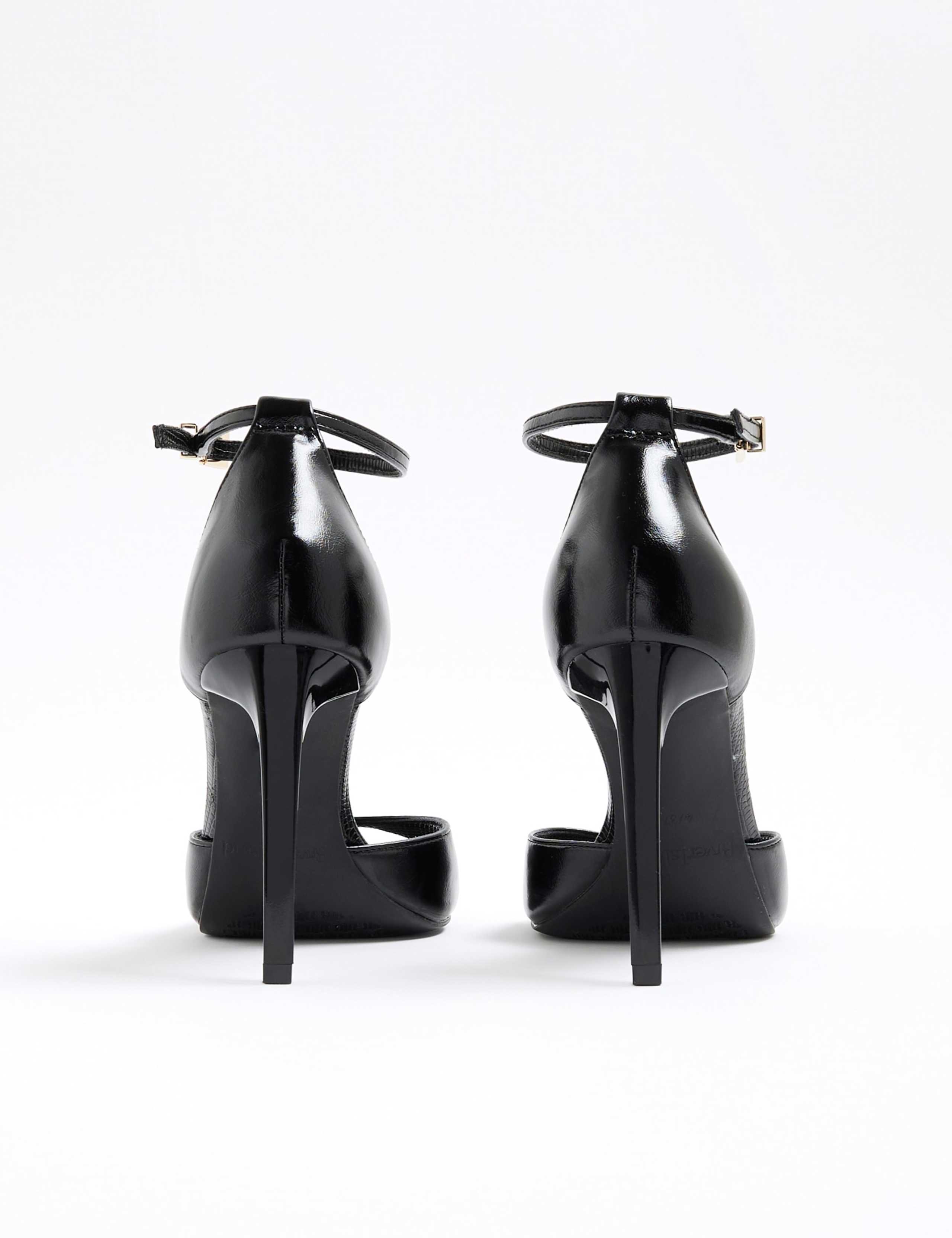 Patent Closed Back Stiletto Heel Sandals 2 of 5