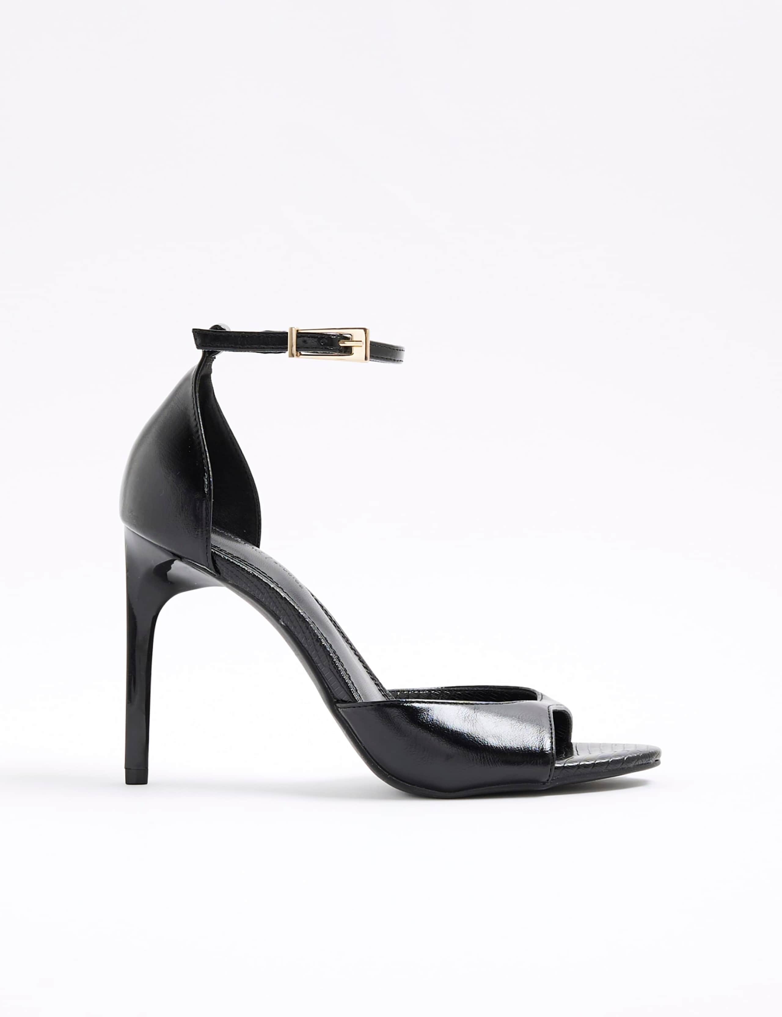 Patent Closed Back Stiletto Heel Sandals 4 of 5