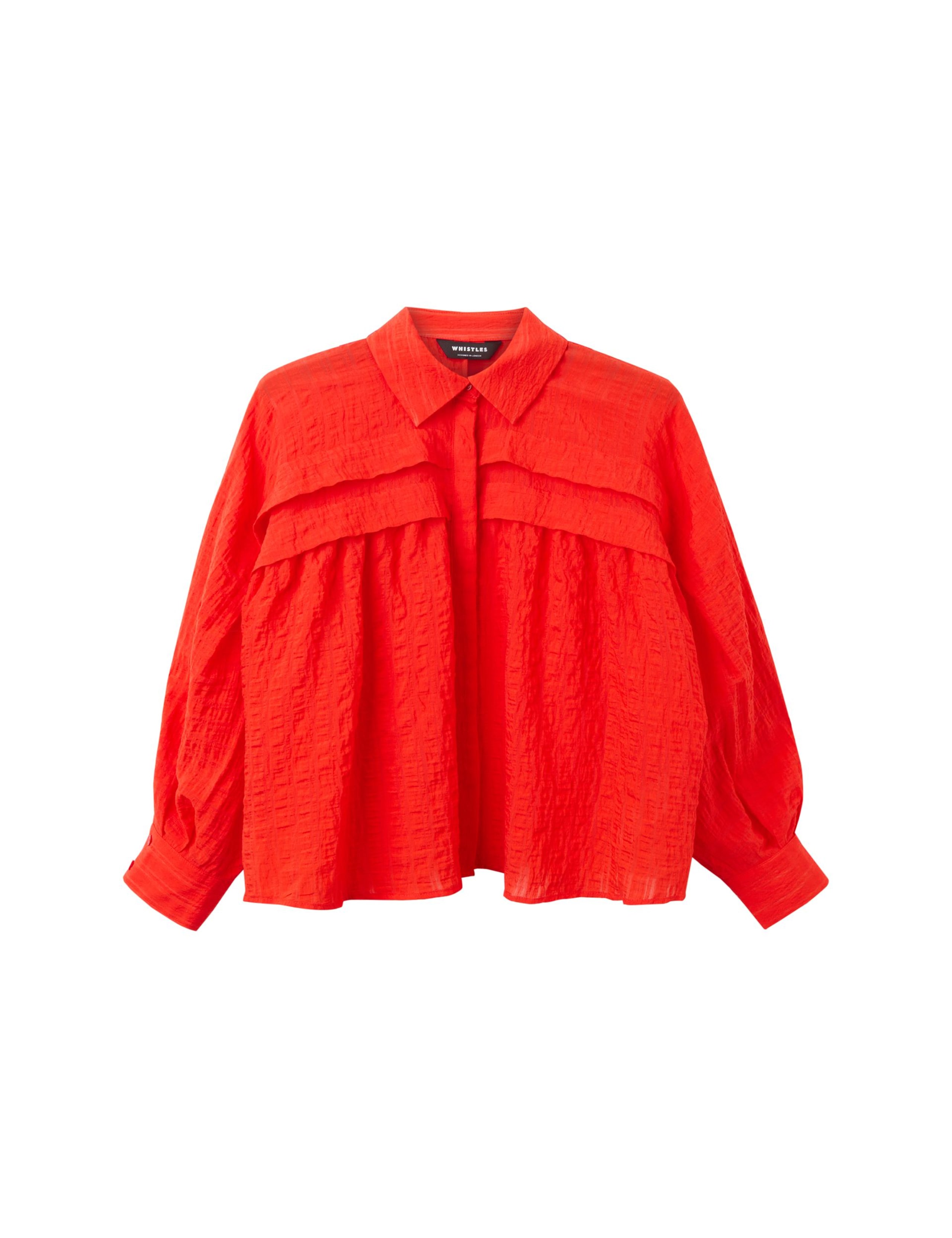 Textured Collared Frill Detail Blouse 2 of 4