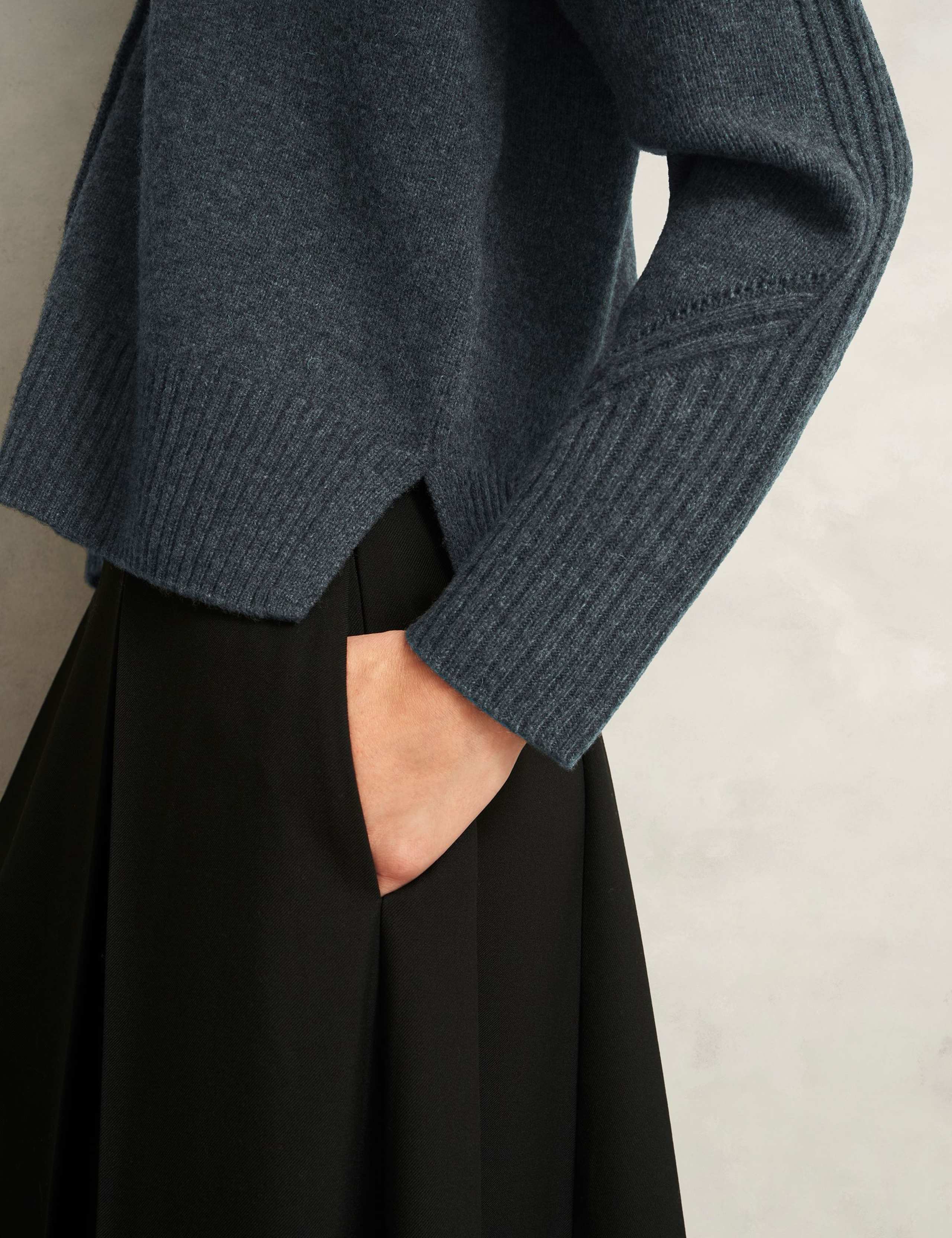 Merino Wool Rich Textured Cardigan 5 of 5