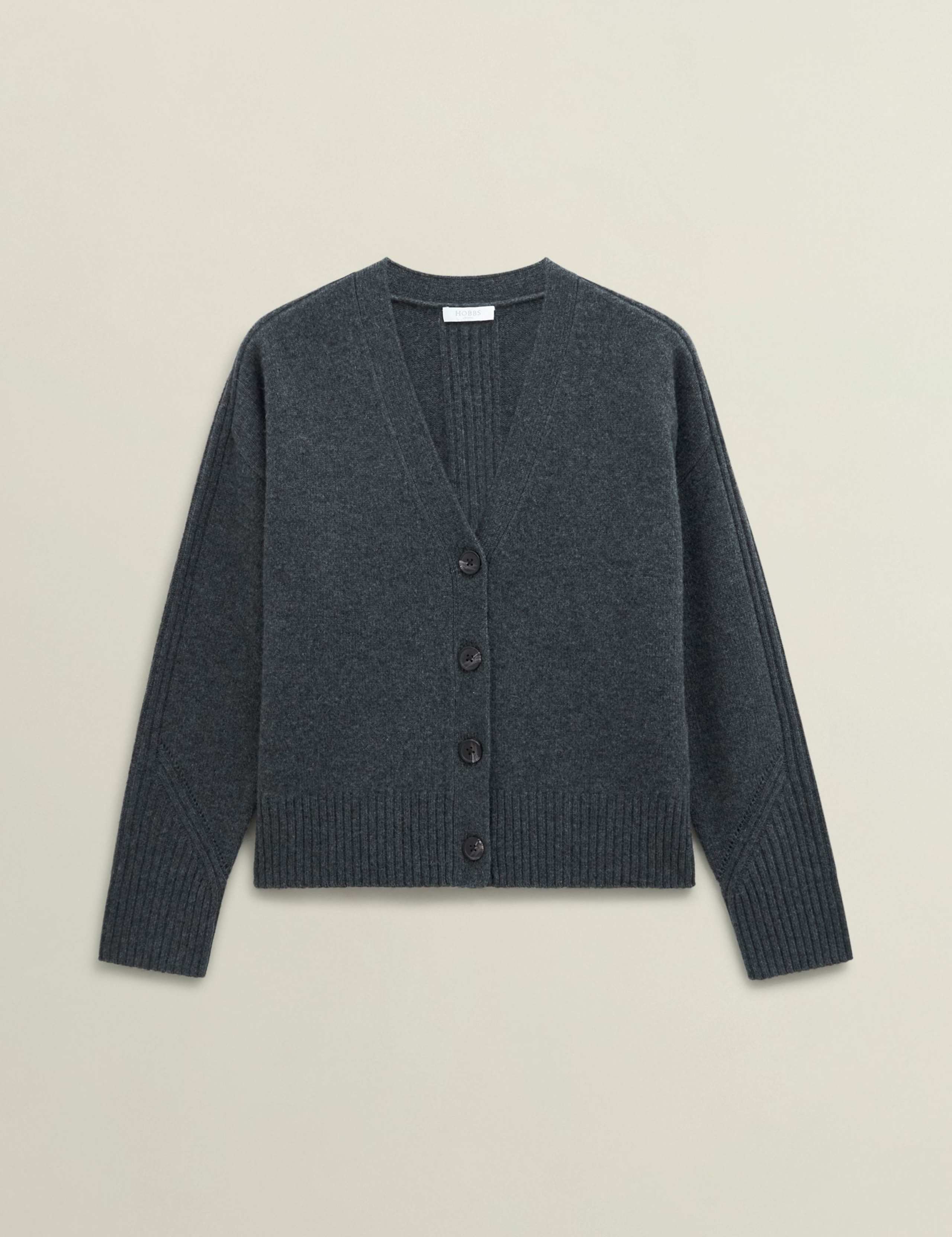 Merino Wool Rich Textured Cardigan 2 of 5