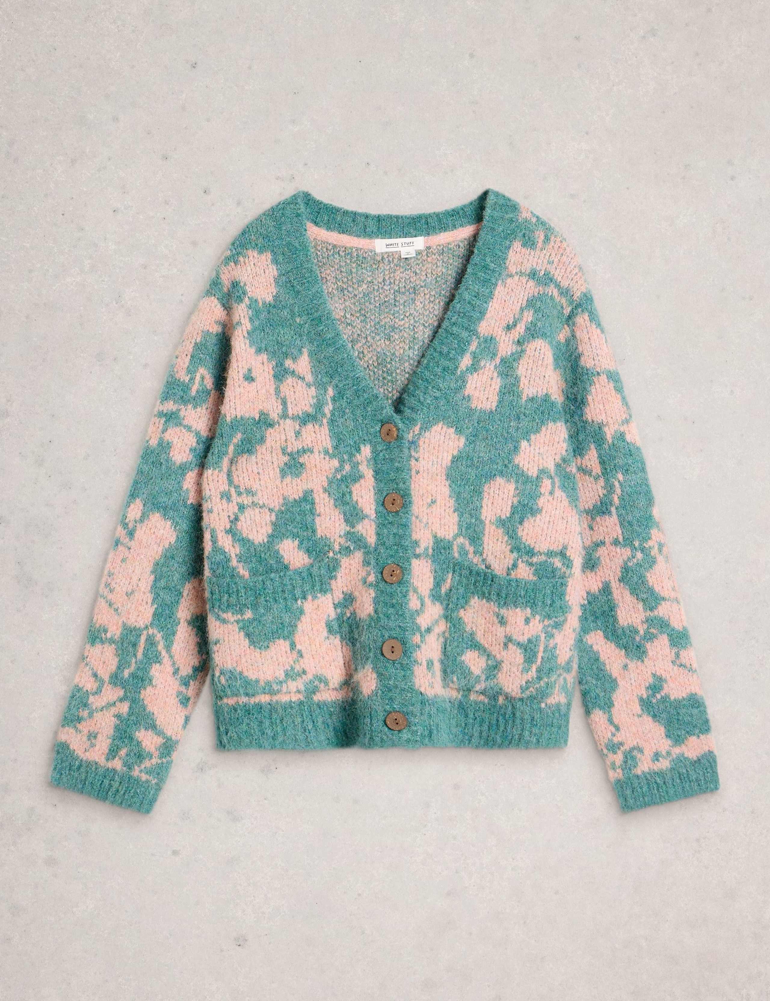 Floral V-Neck Cardigan 2 of 6