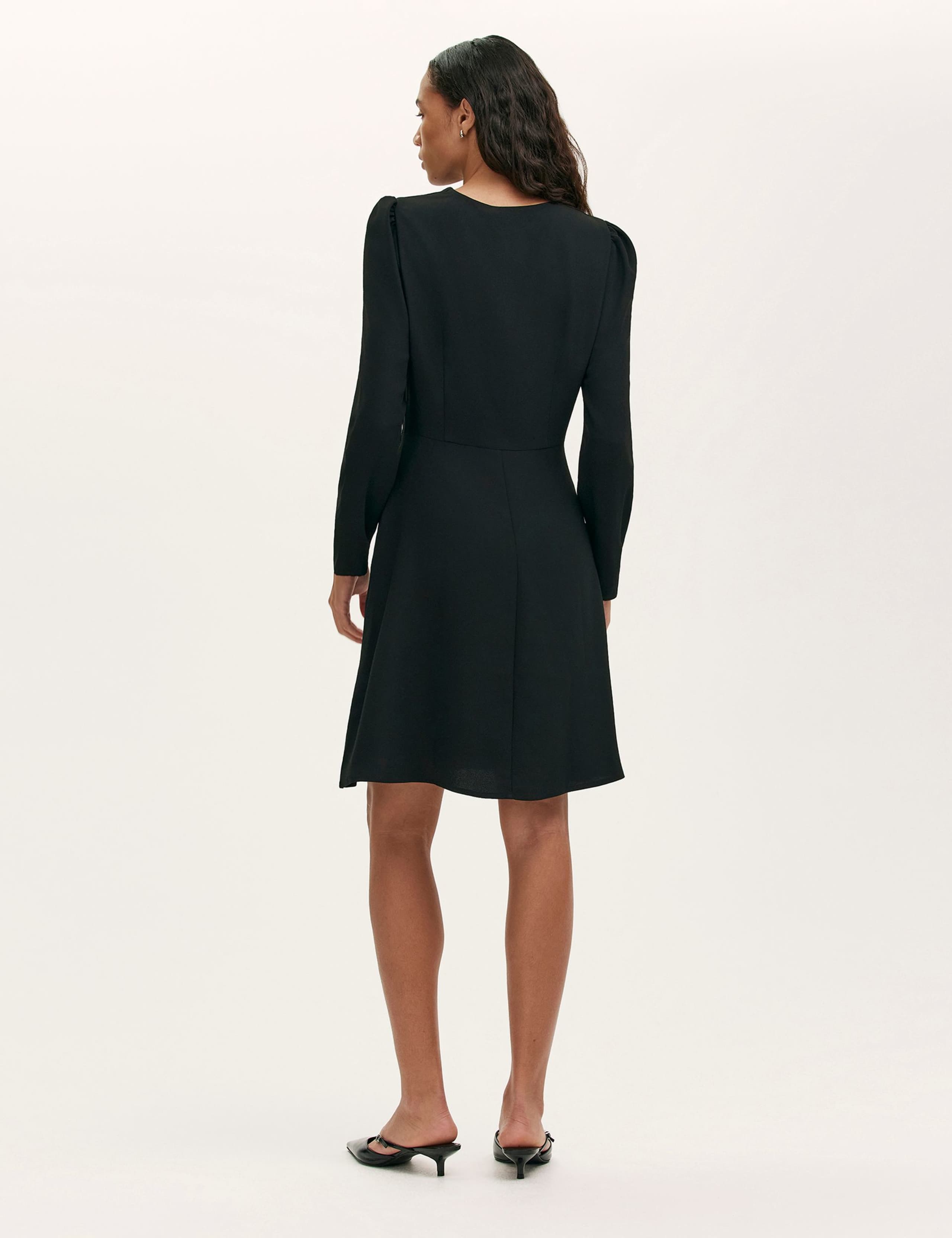 Crepe Knee Length Skater Dress 3 of 4