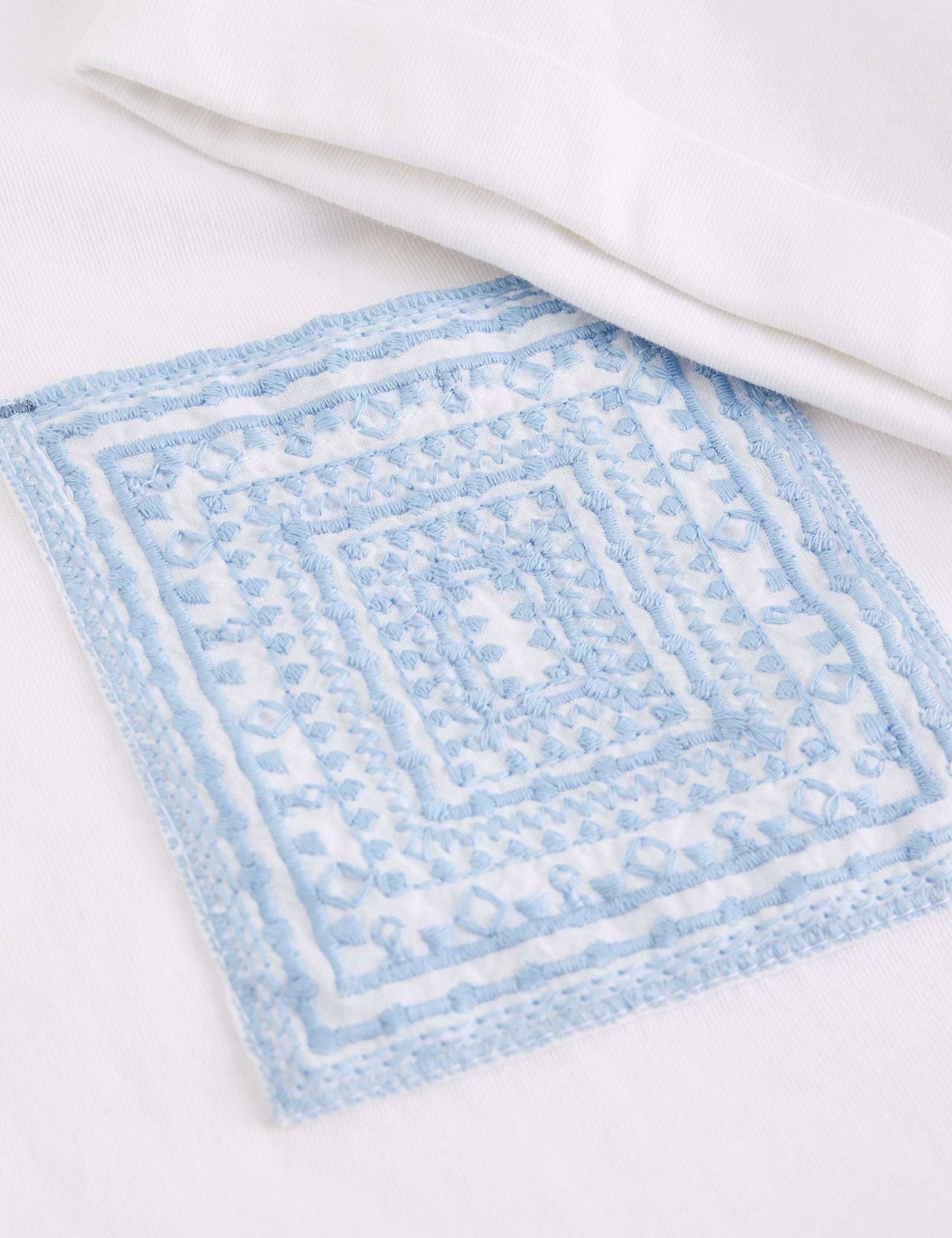 Pure Cotton Embroidered T-Shirt 6 of 6