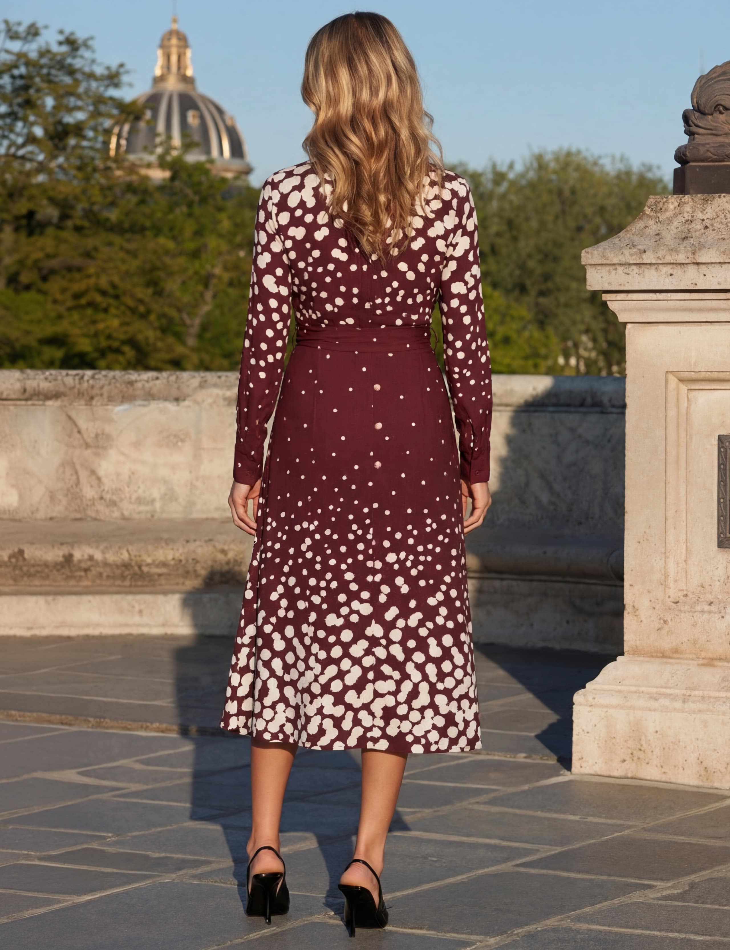 Geometric Spot Print Midi Shirt Dress 3 of 4
