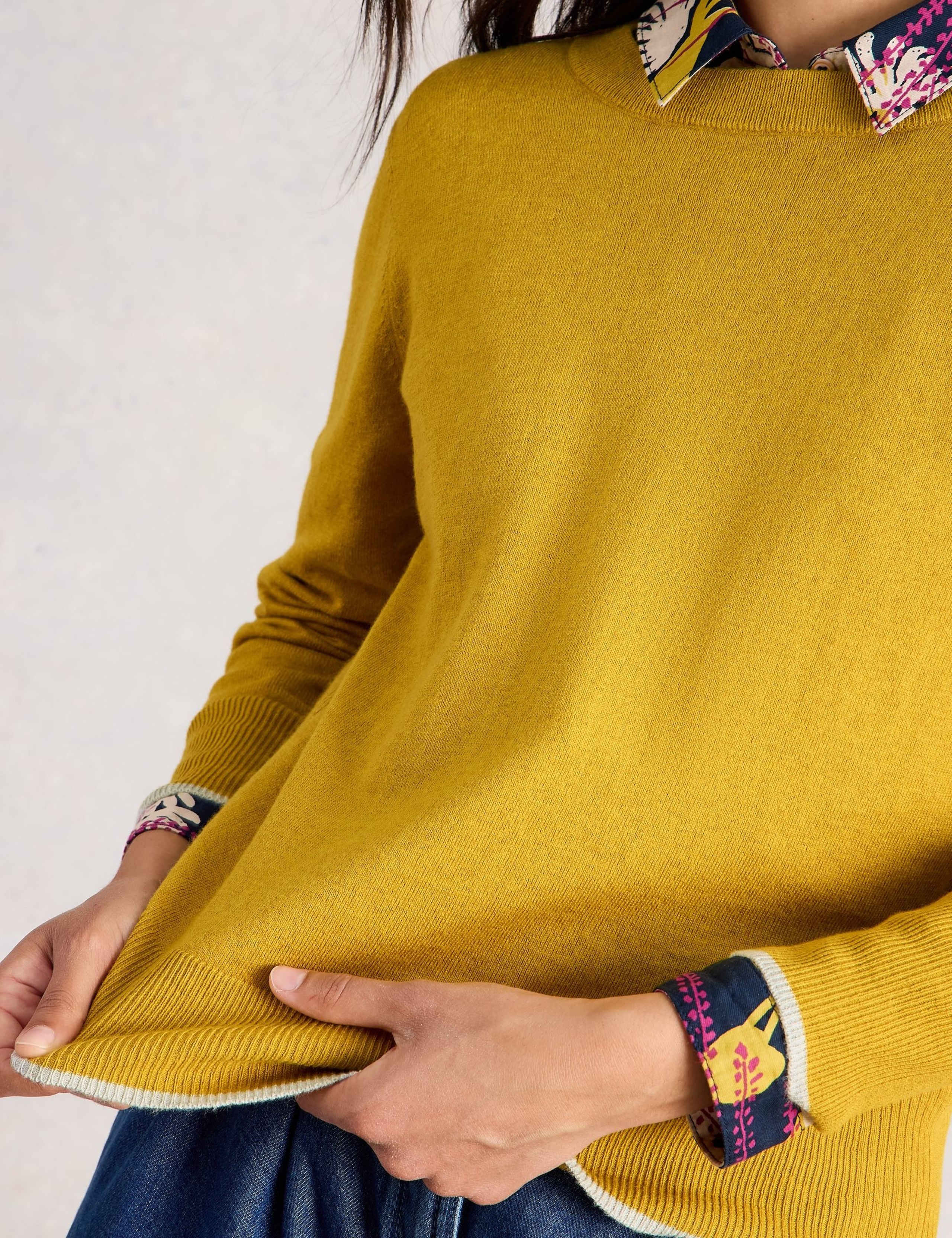 Cotton Rich Tipped Trim Jumper 5 of 6