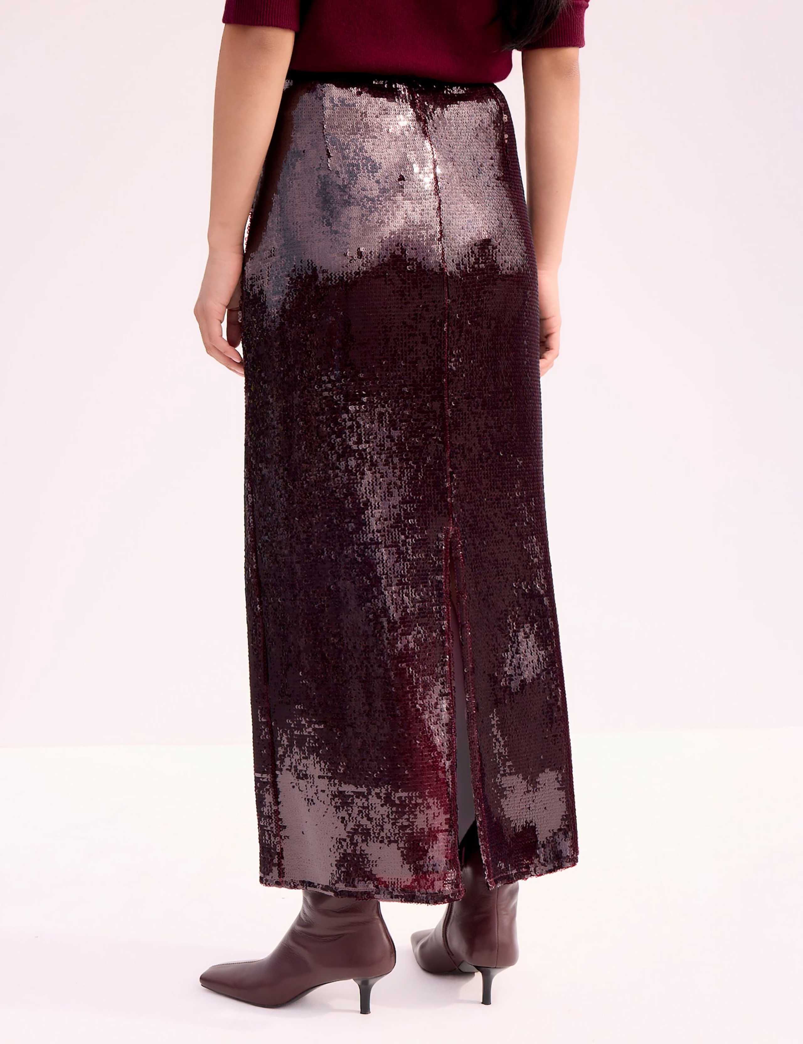 Sequin Split Back Maxi Pencil Skirt 3 of 3