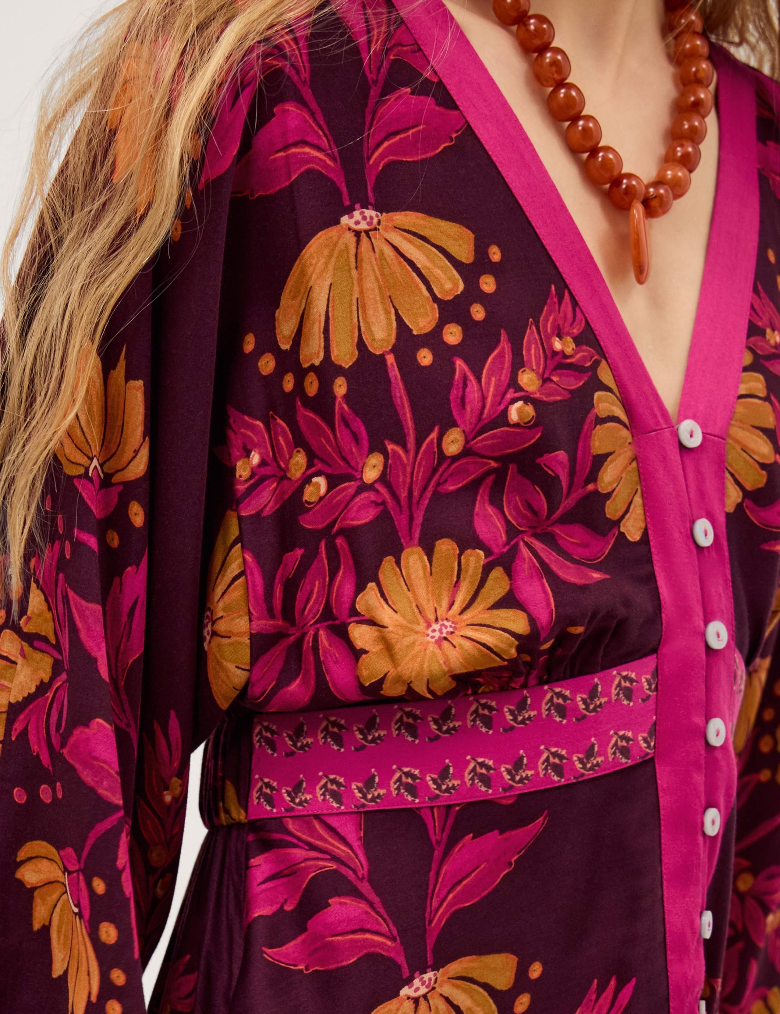 Koa Long Sleeve Floral Midi Dress 5 of 5