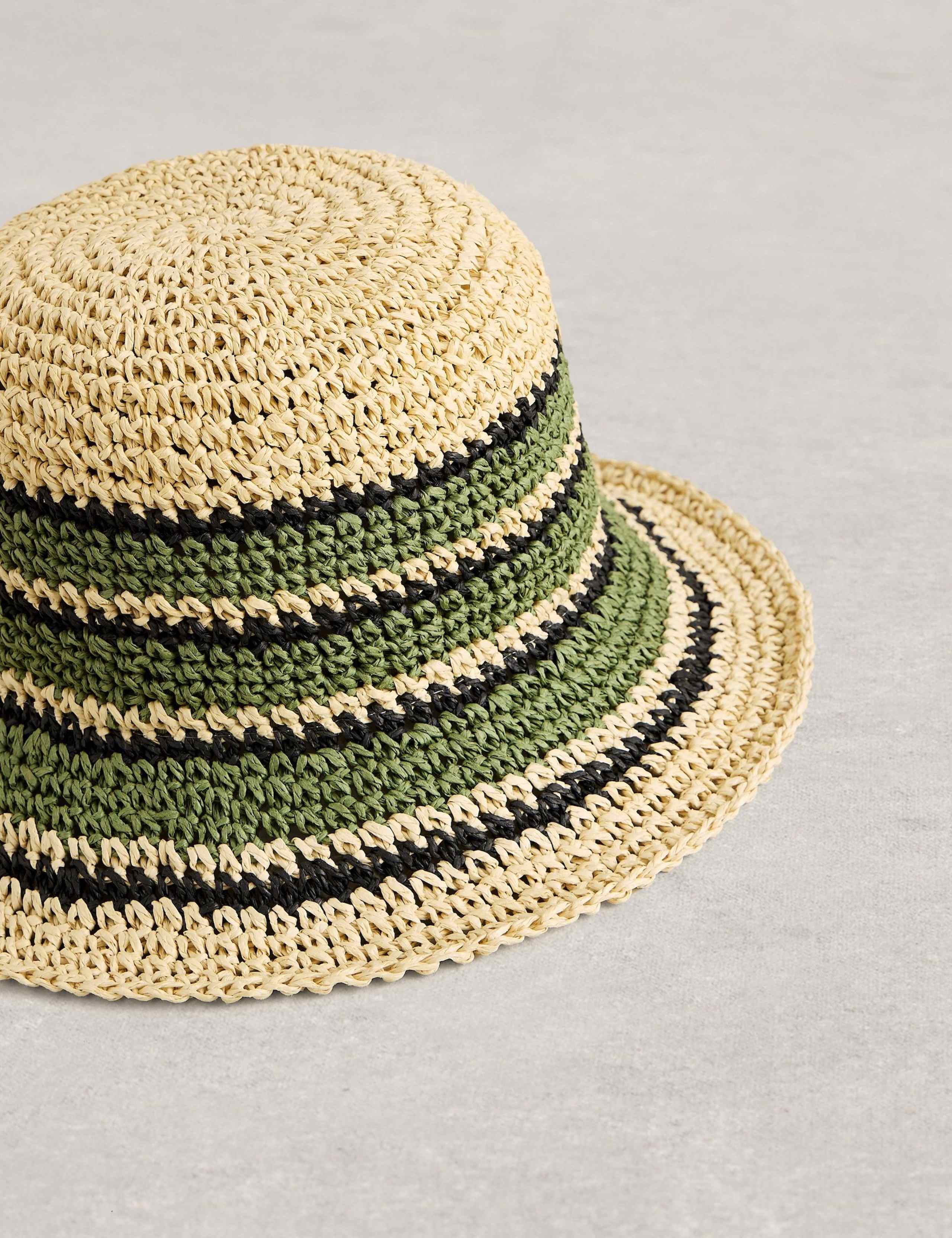 Crochet Stripe Bucket Hat 2 of 2