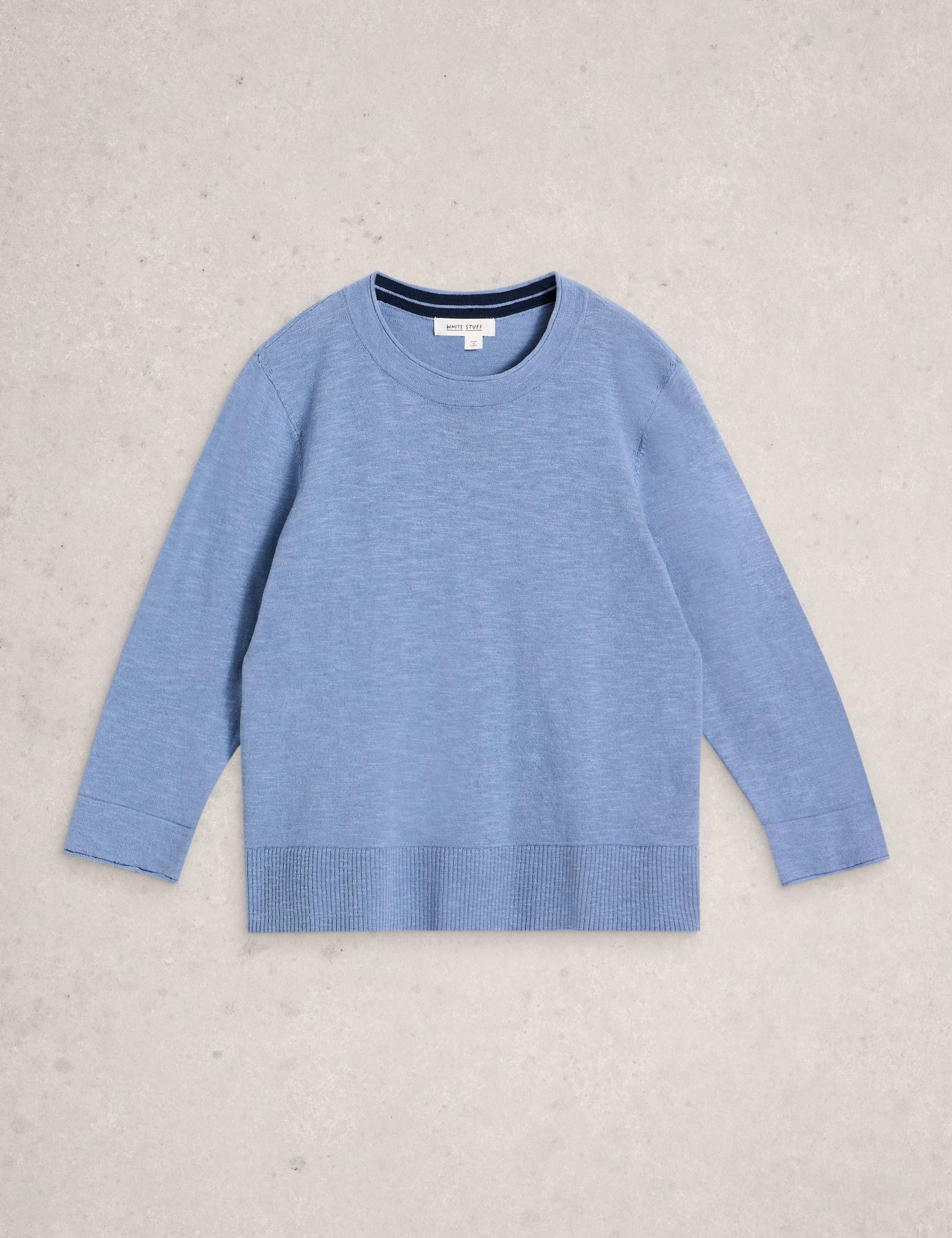 Cotton Rich Jumper with Linen 2 of 6