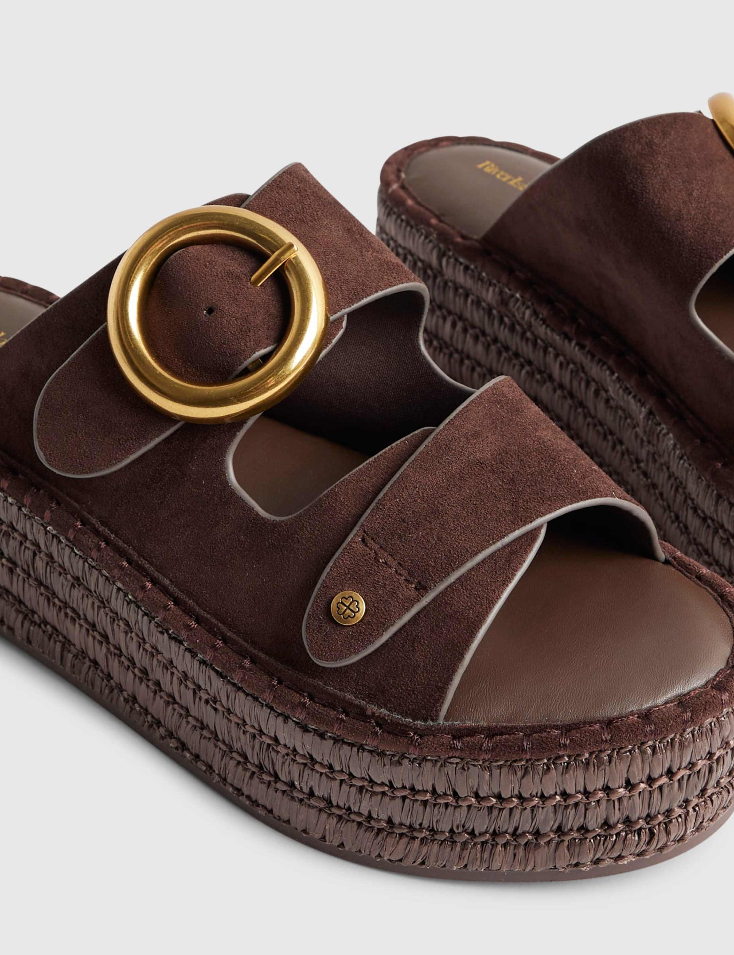 Ring Buckle Strap Wedge Sandals 2 of 5