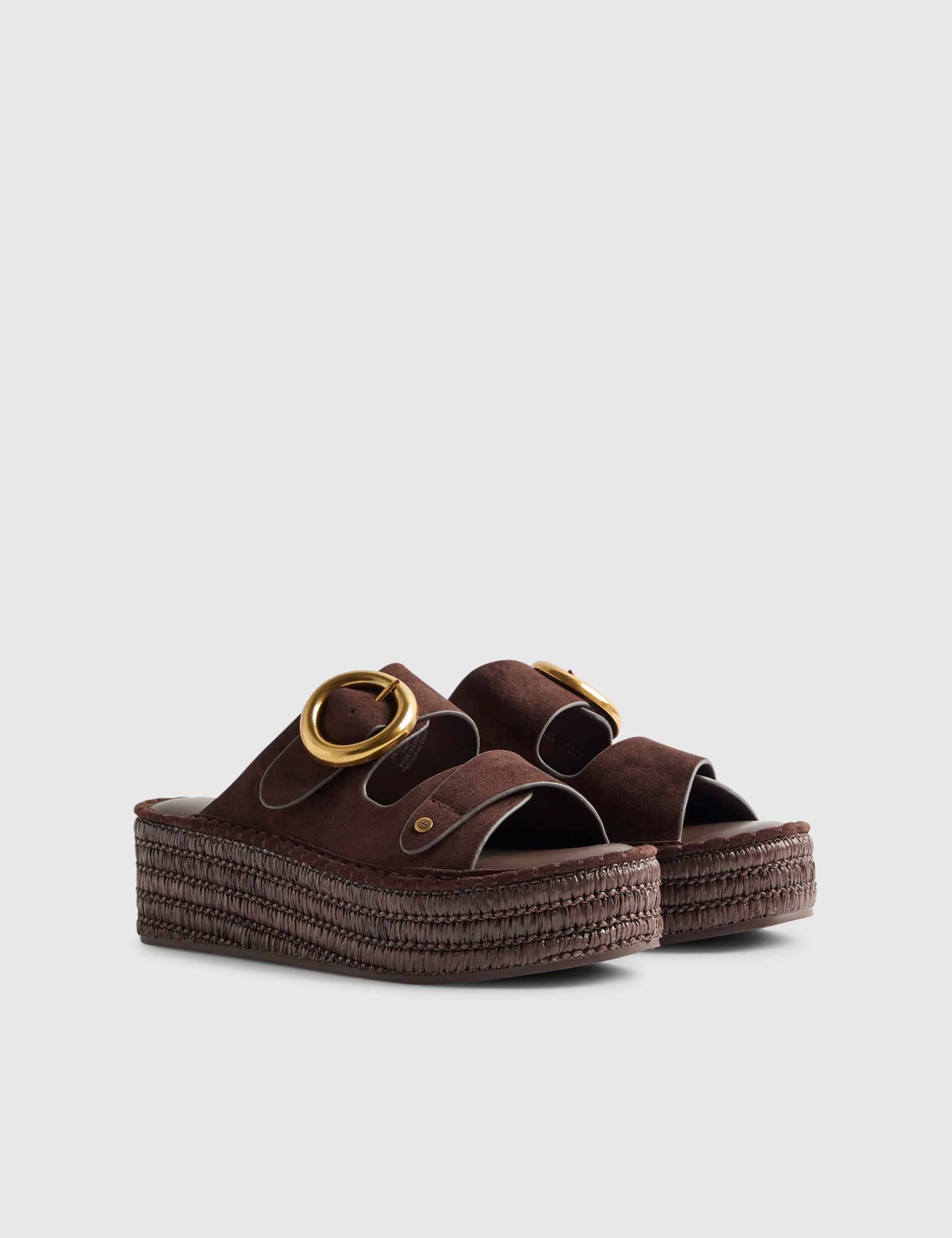 Ring Buckle Strap Wedge Sandals 3 of 5