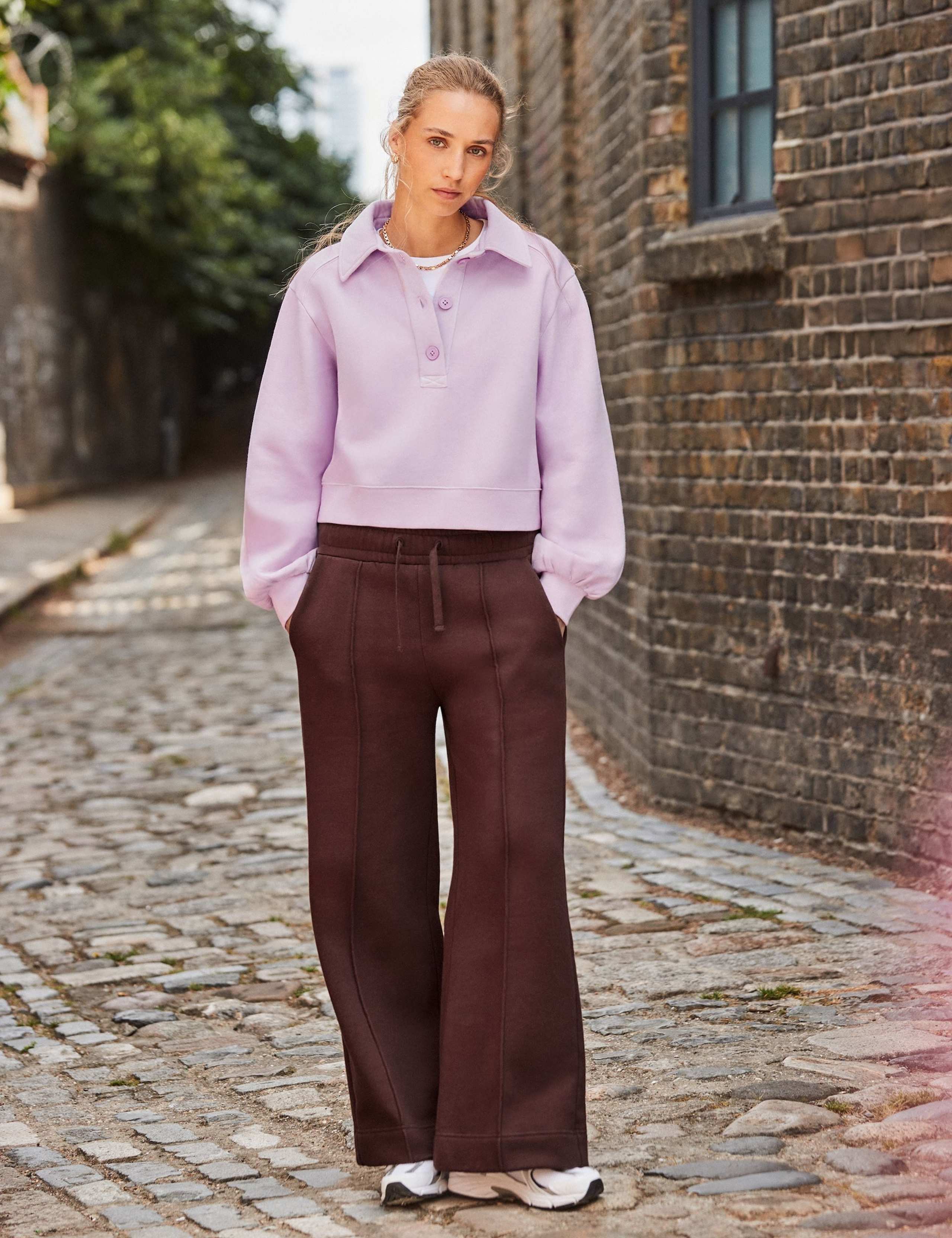 Pure Cotton Collared Button Front Sweatshirt 2 of 5