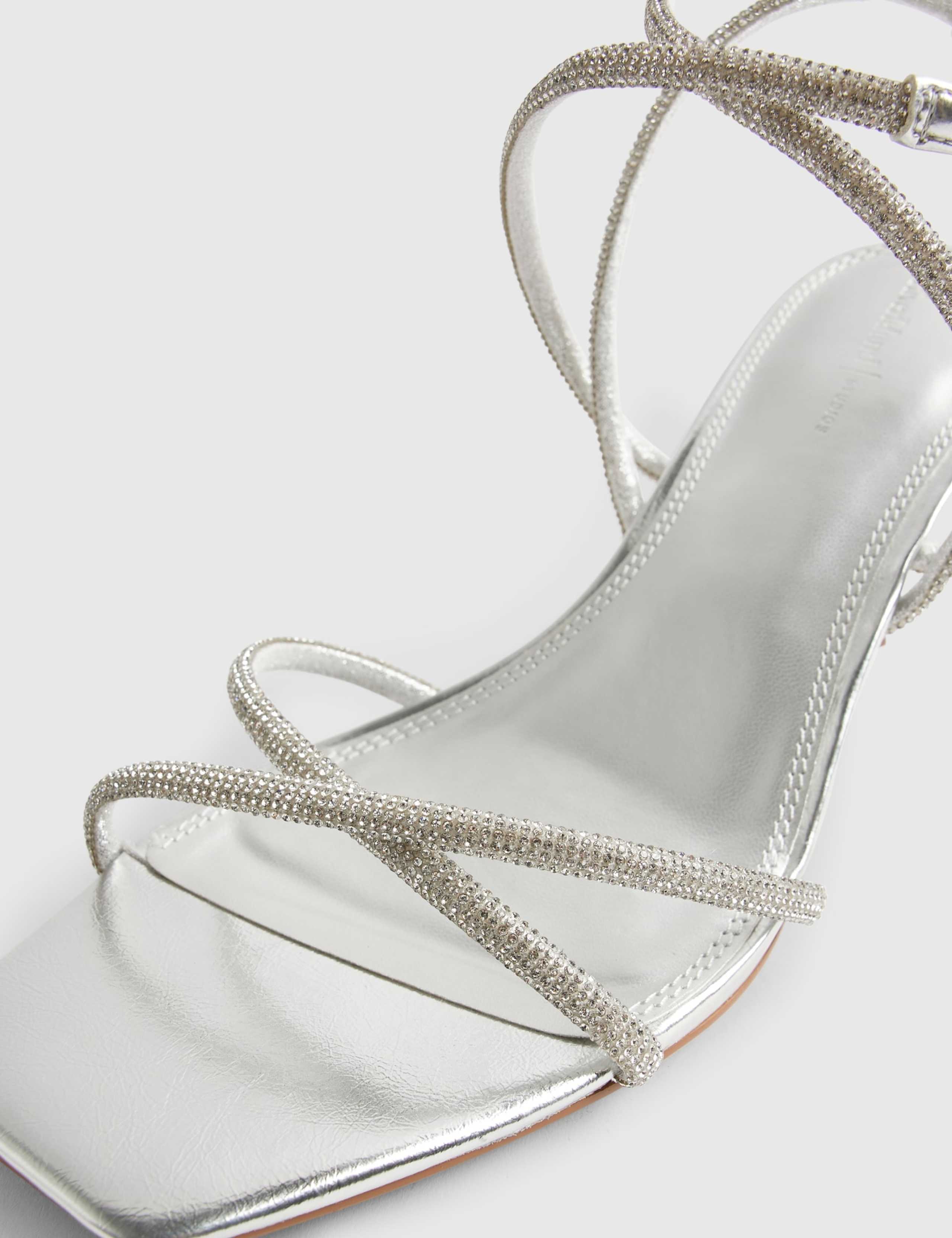 Diamanté Strappy Stiletto Heel Sandals 3 of 5