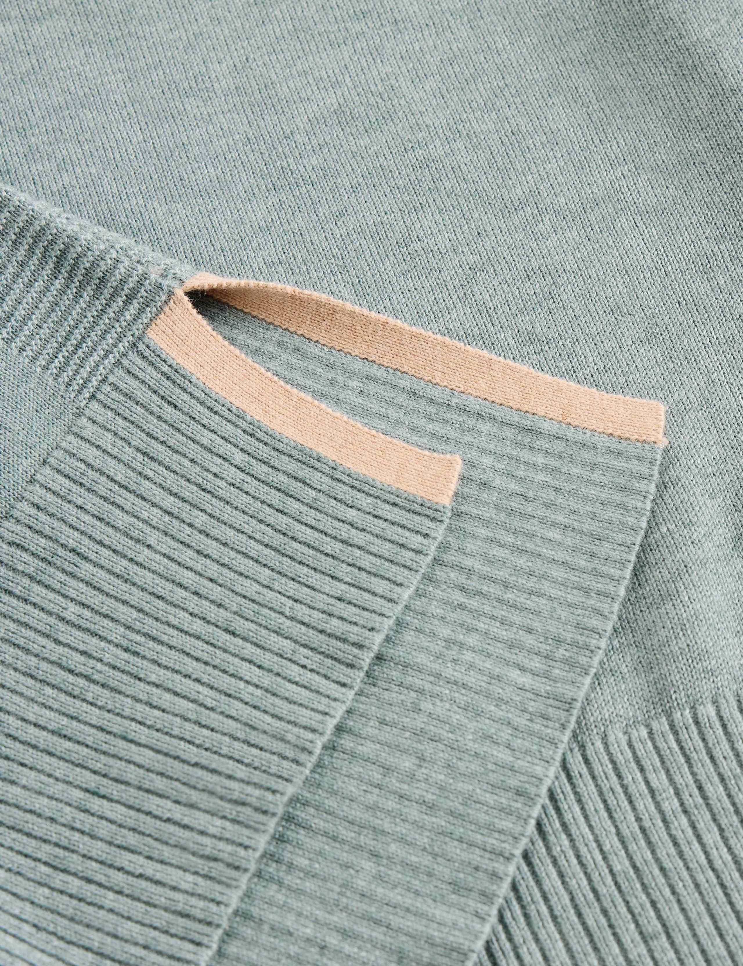 Cotton Blend Crew Neck Split Hem Jumper 6 of 6