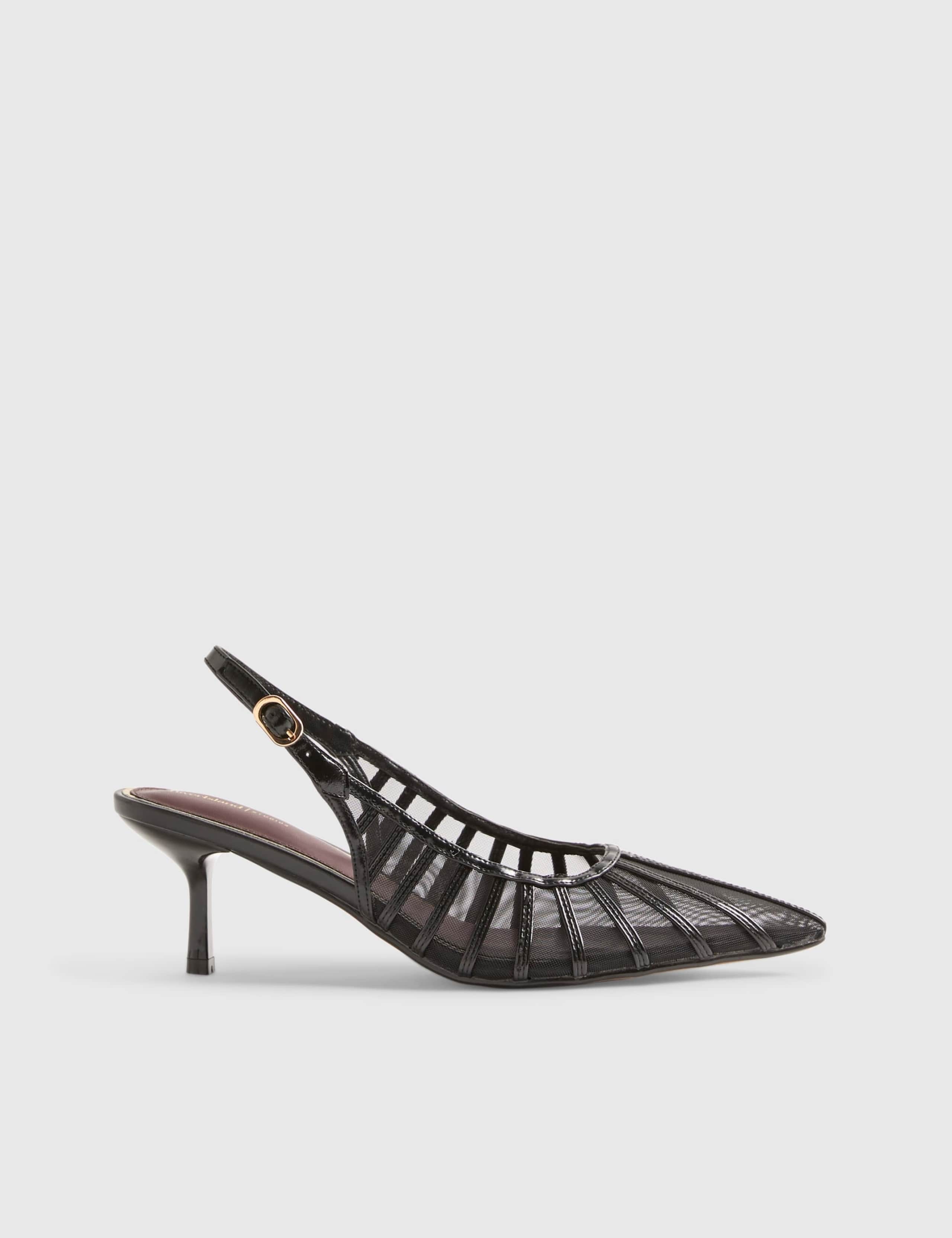 Mesh Kitten Heel Pointed Court Shoes 2 of 5