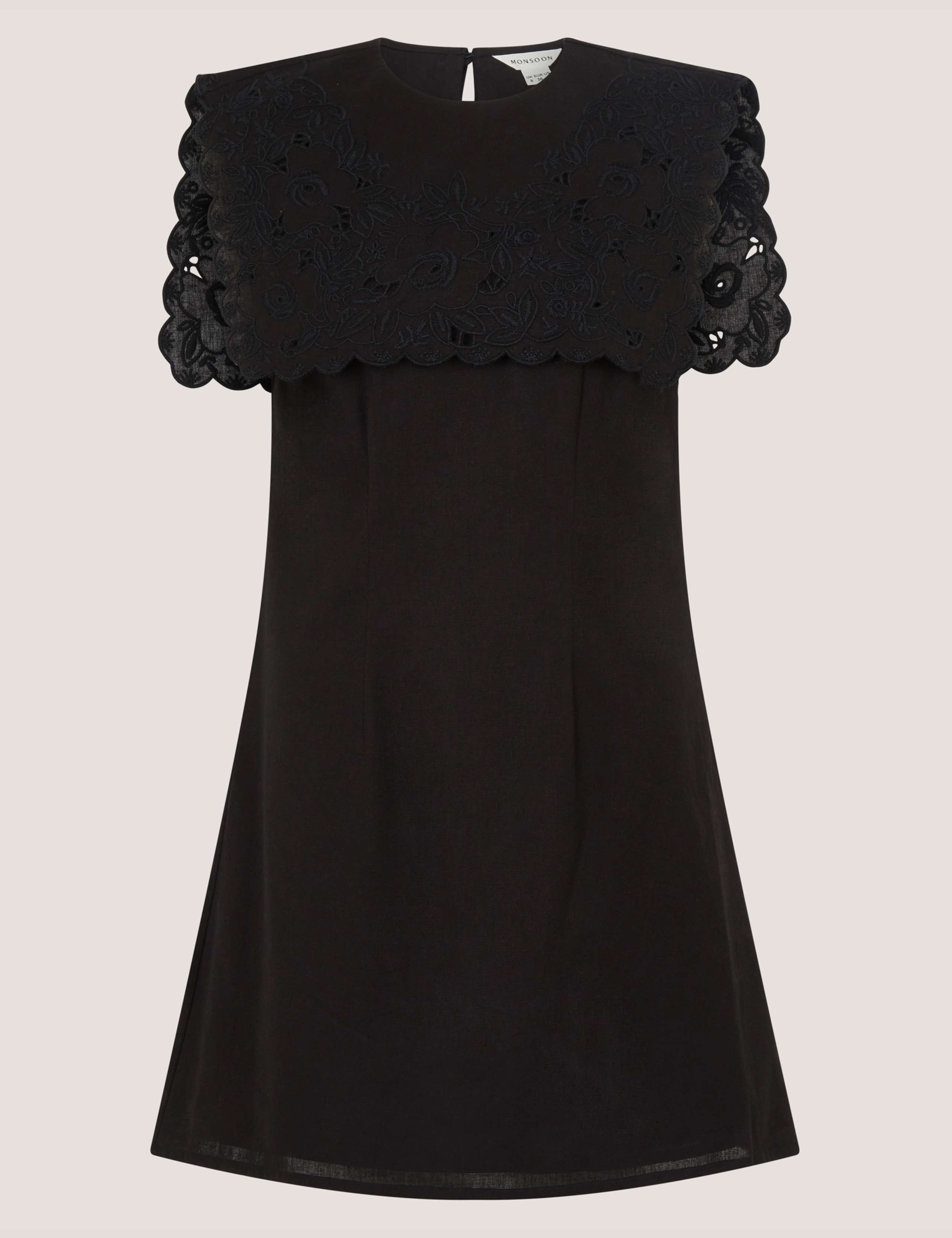 Cotton Rich Embroidered Mini Shift Dress 2 of 5