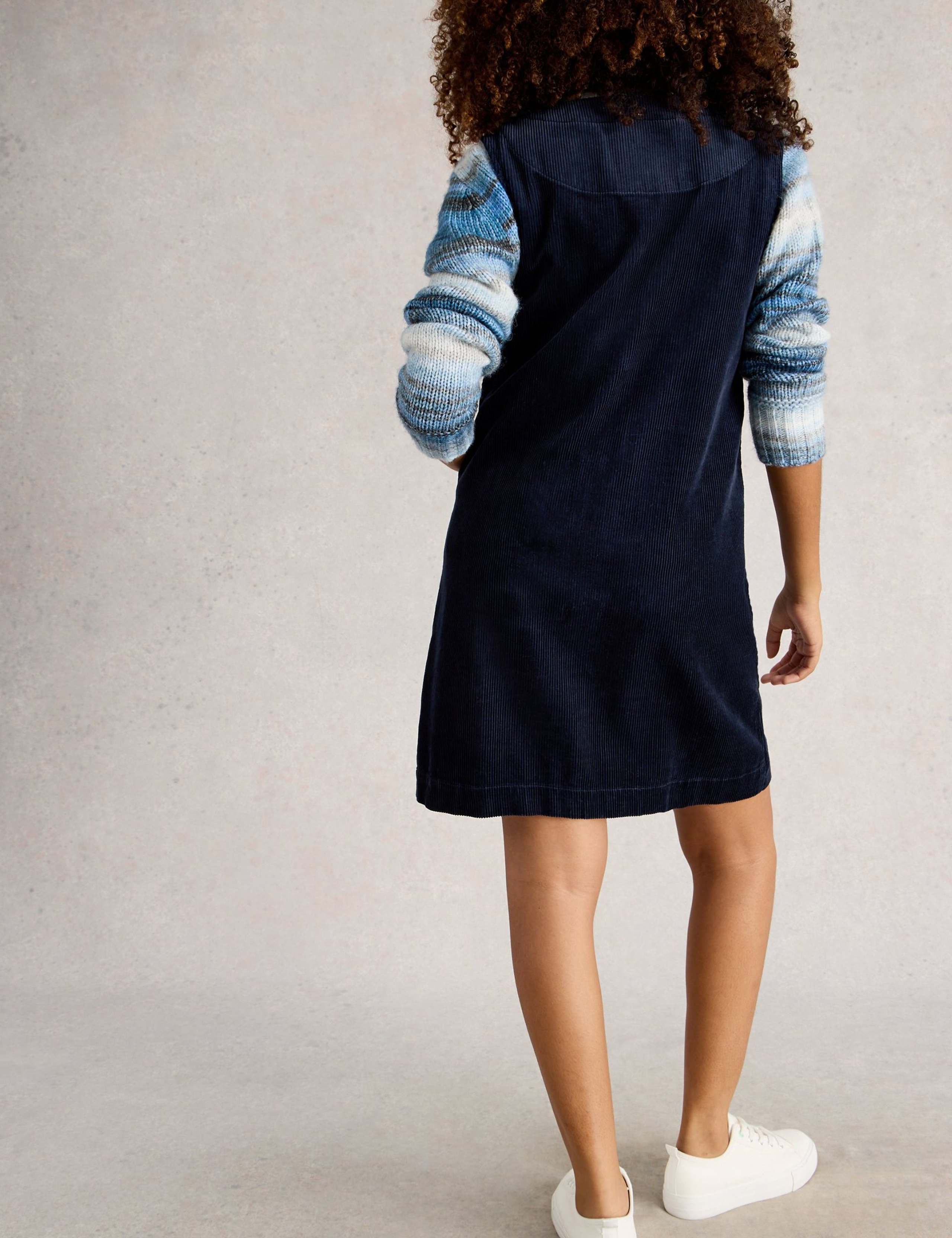 Cord V-Neck Relaxed Shift Dress 4 of 6