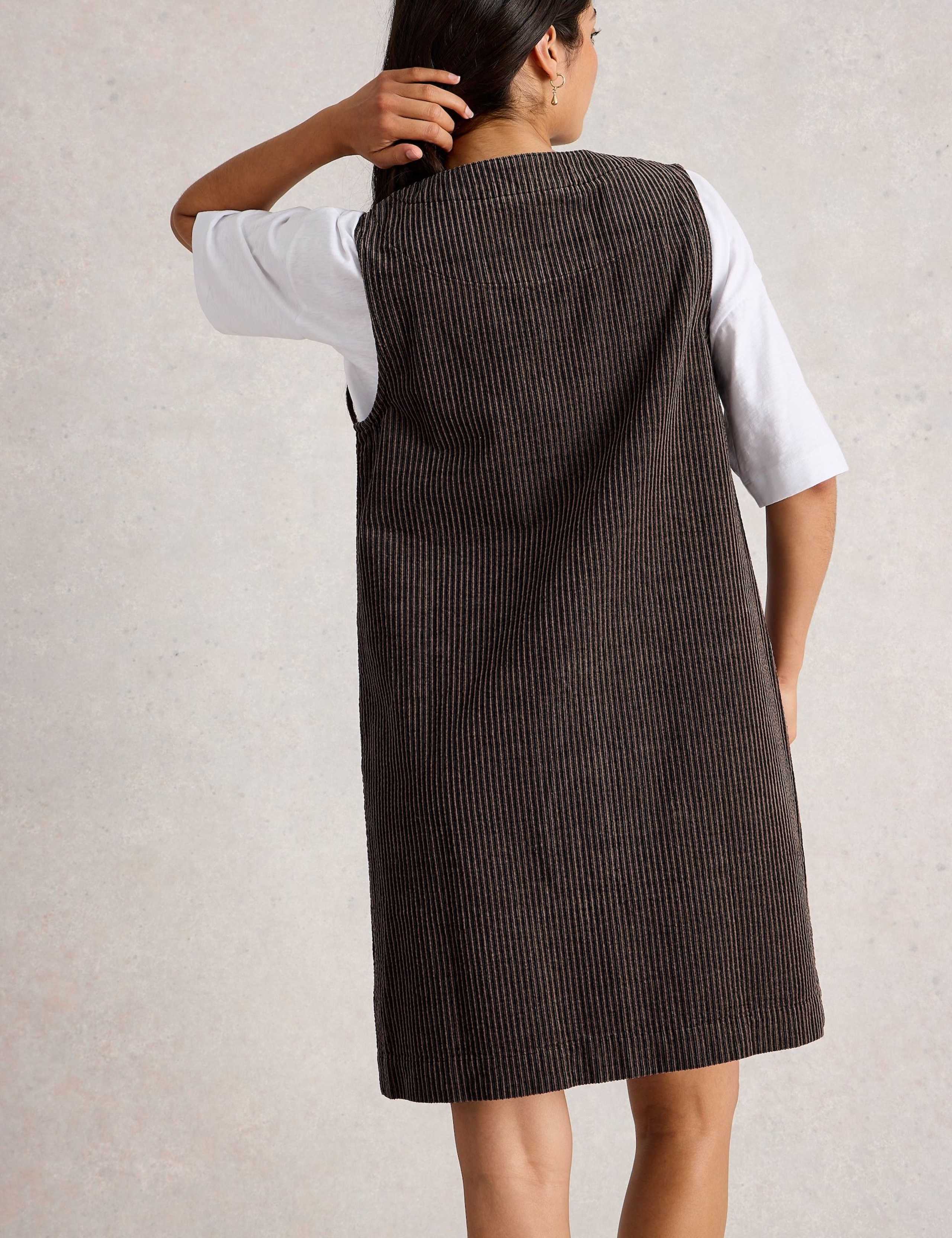 Cord V-Neck Relaxed Shift Dress 5 of 6