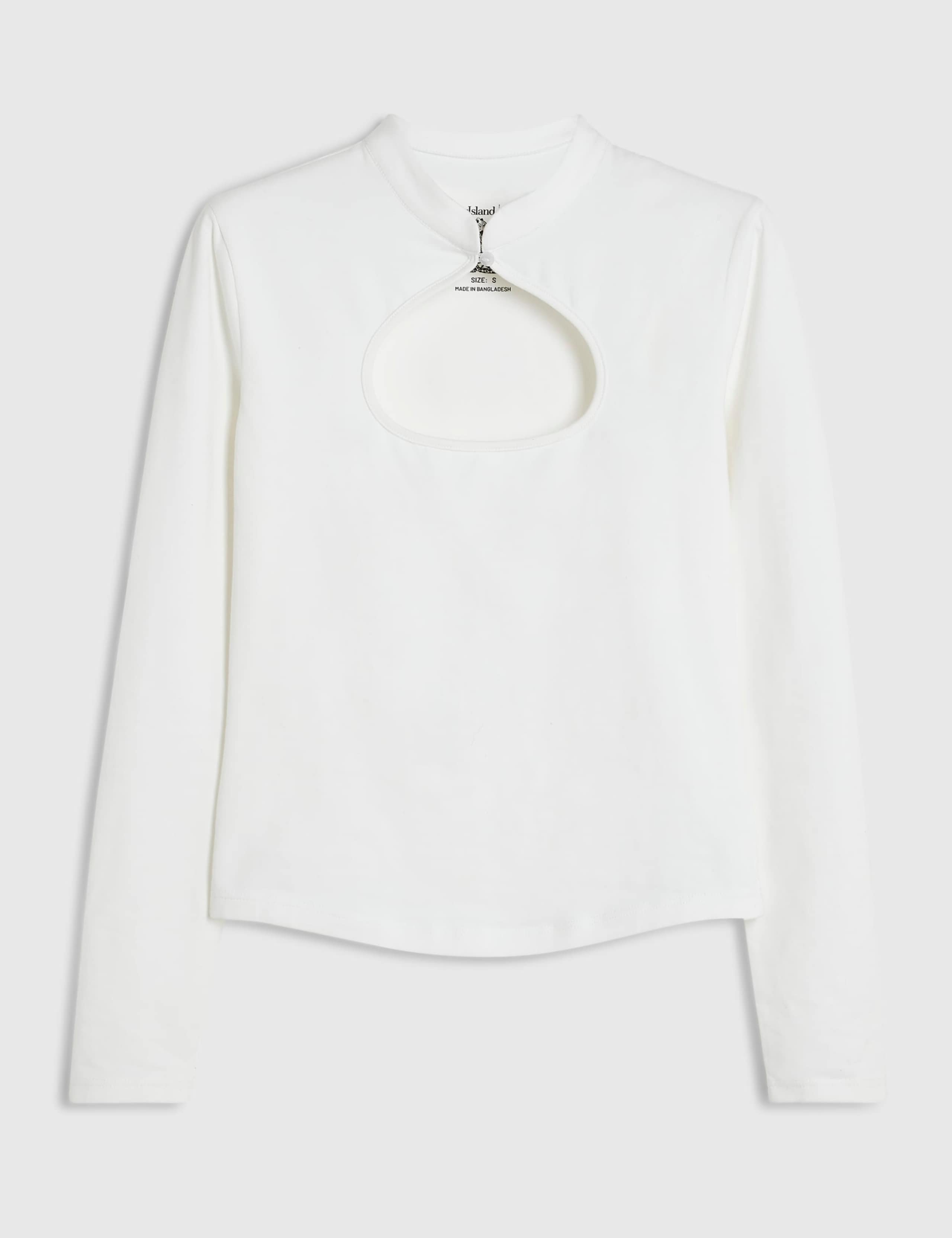 Cotton Rich Chinoiserie Roll Neck Fitted Keyhole Top 4 of 6