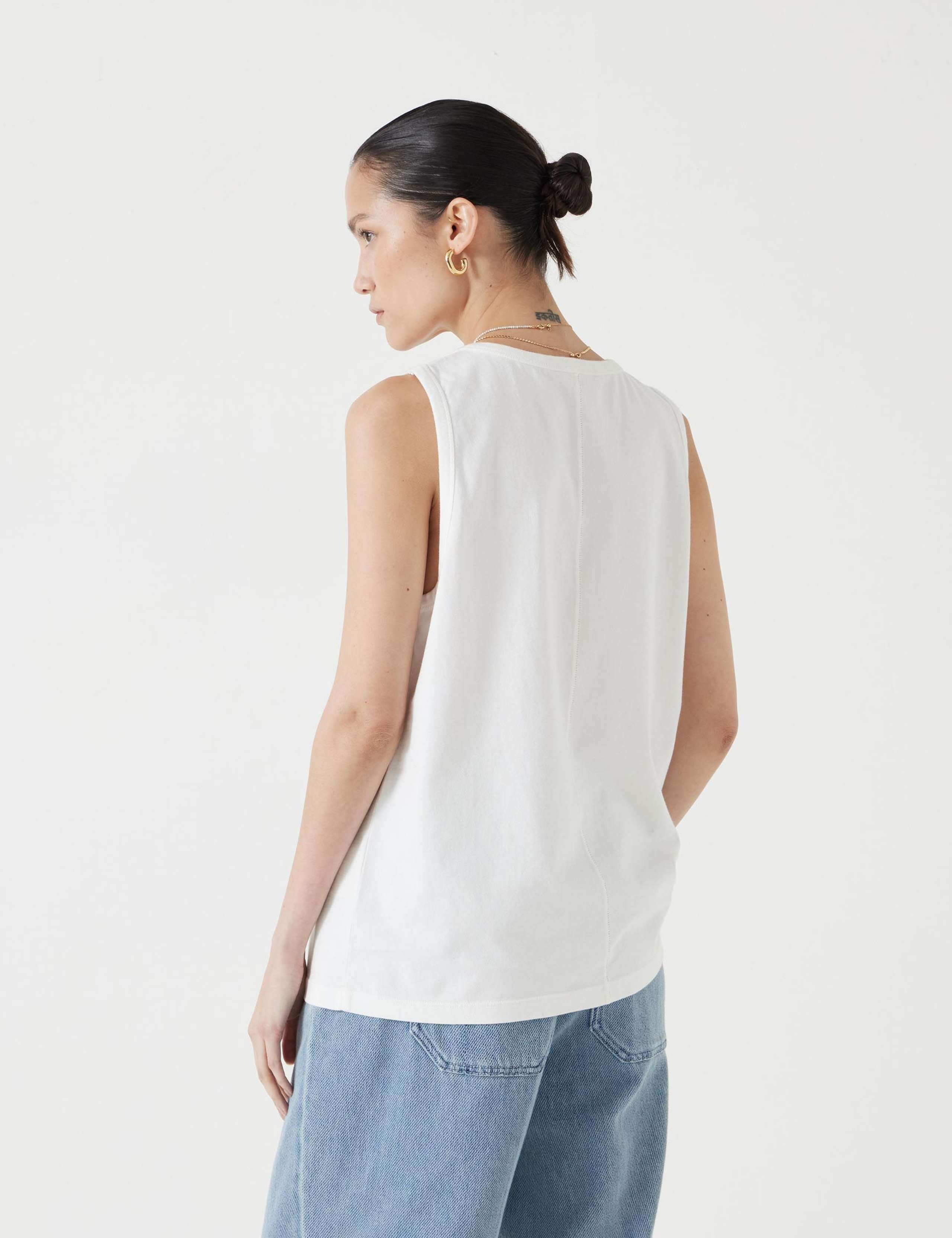 Pure Cotton Relaxed Vest 5 of 5
