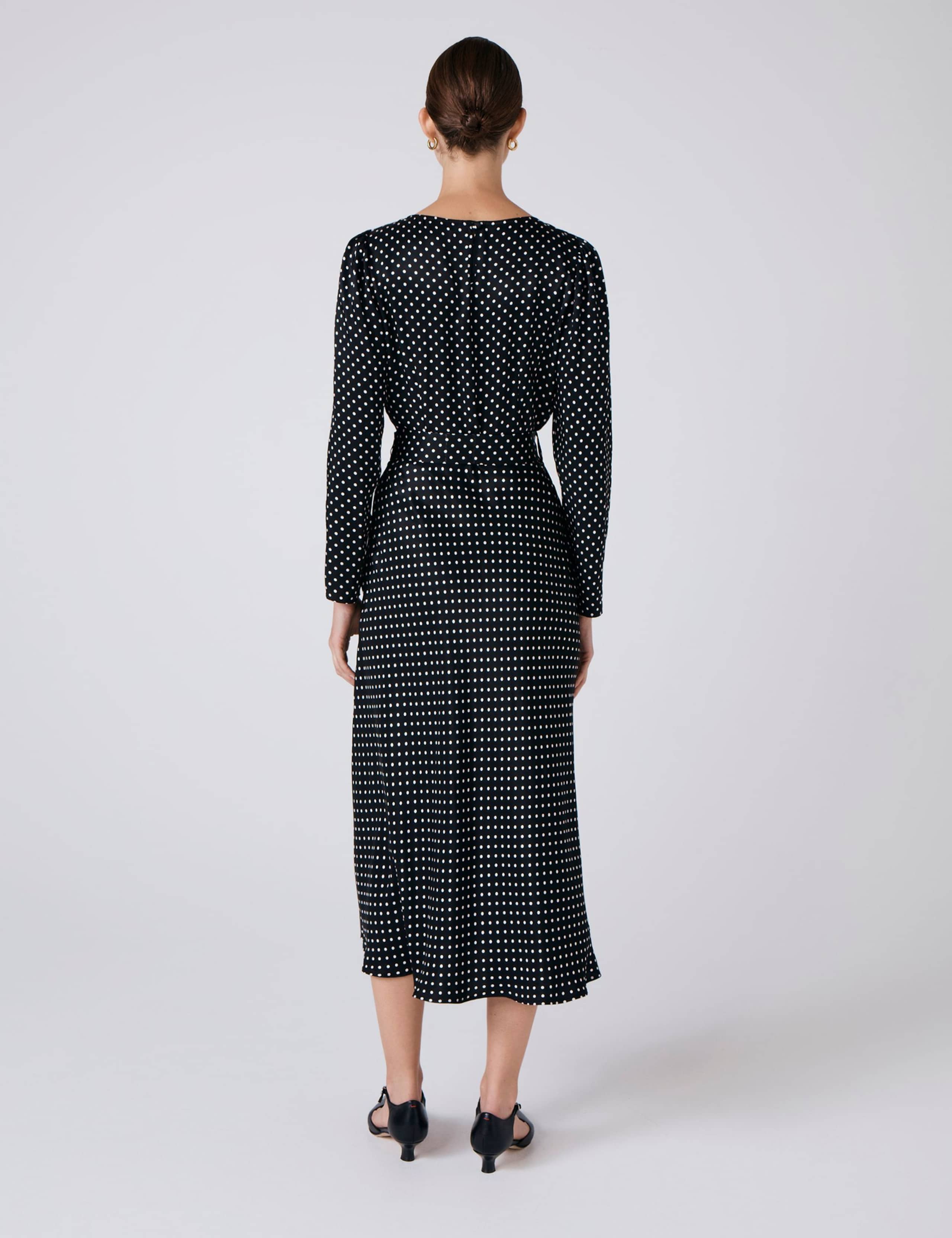 Polka Dot Midi Skater Dress 3 of 5