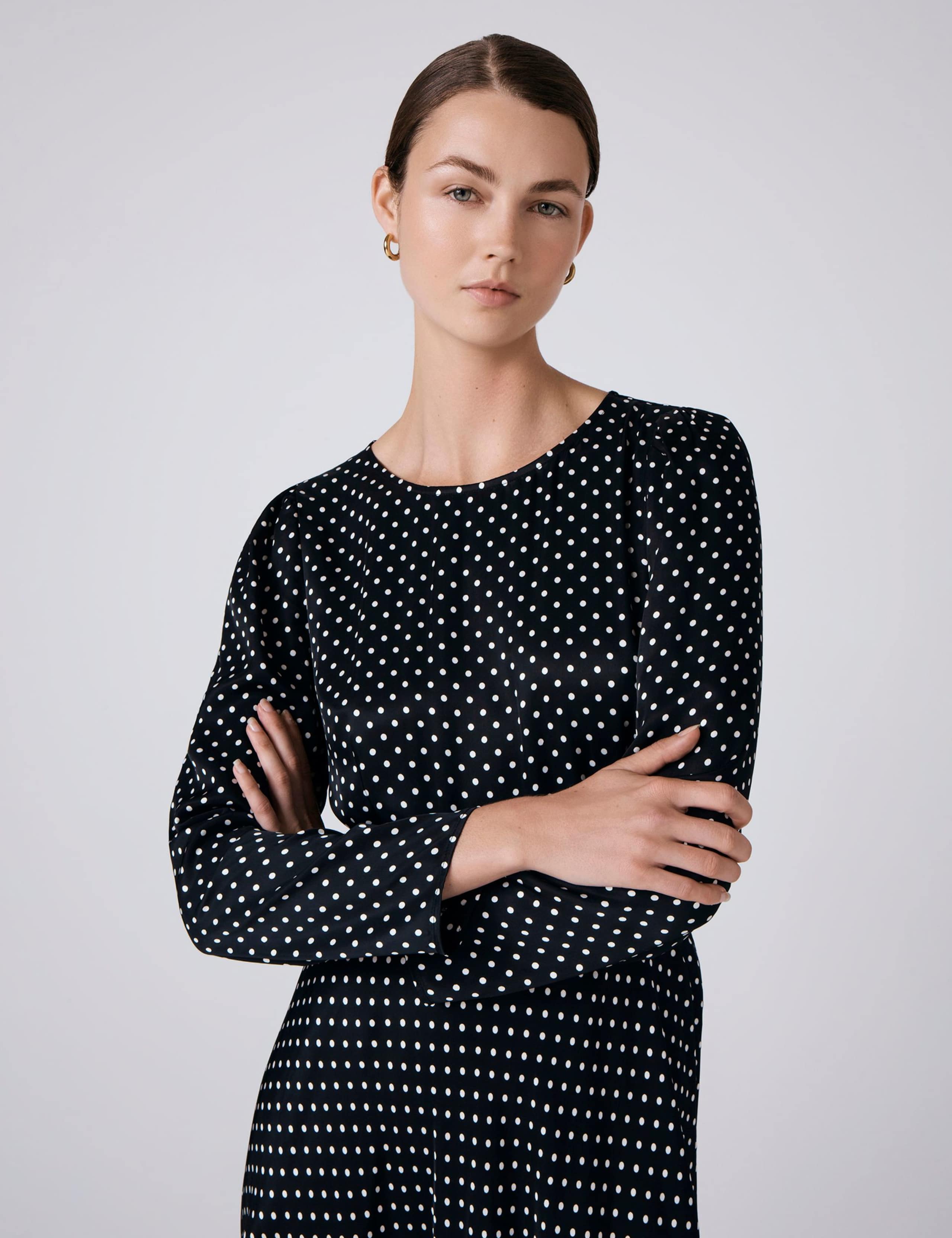 Polka Dot Midi Skater Dress 5 of 5
