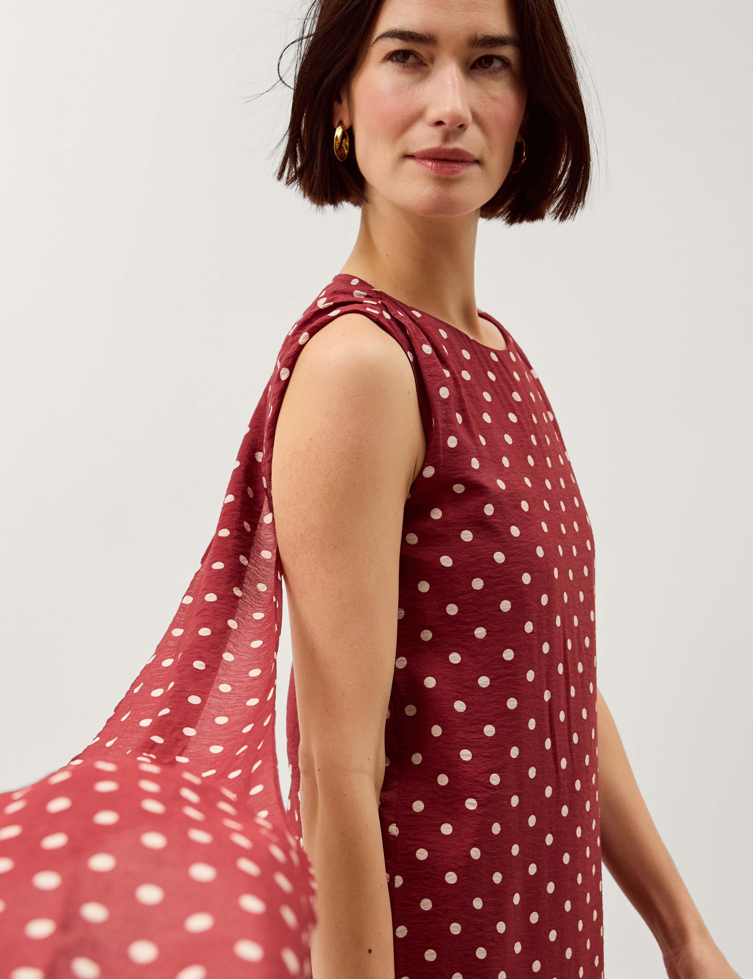Polka Dot Midi Skater Dress 5 of 5