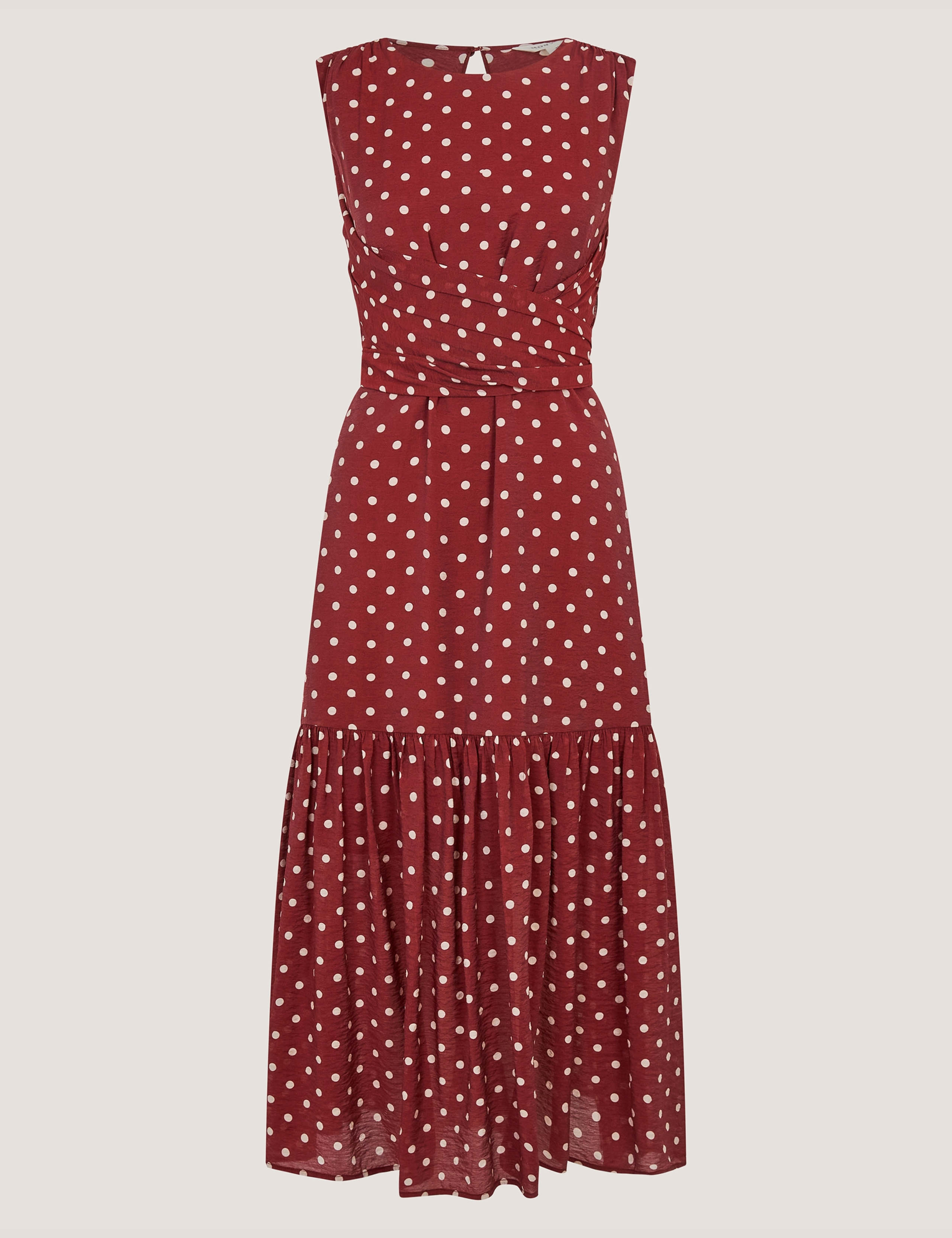 Polka Dot Midi Skater Dress 2 of 5