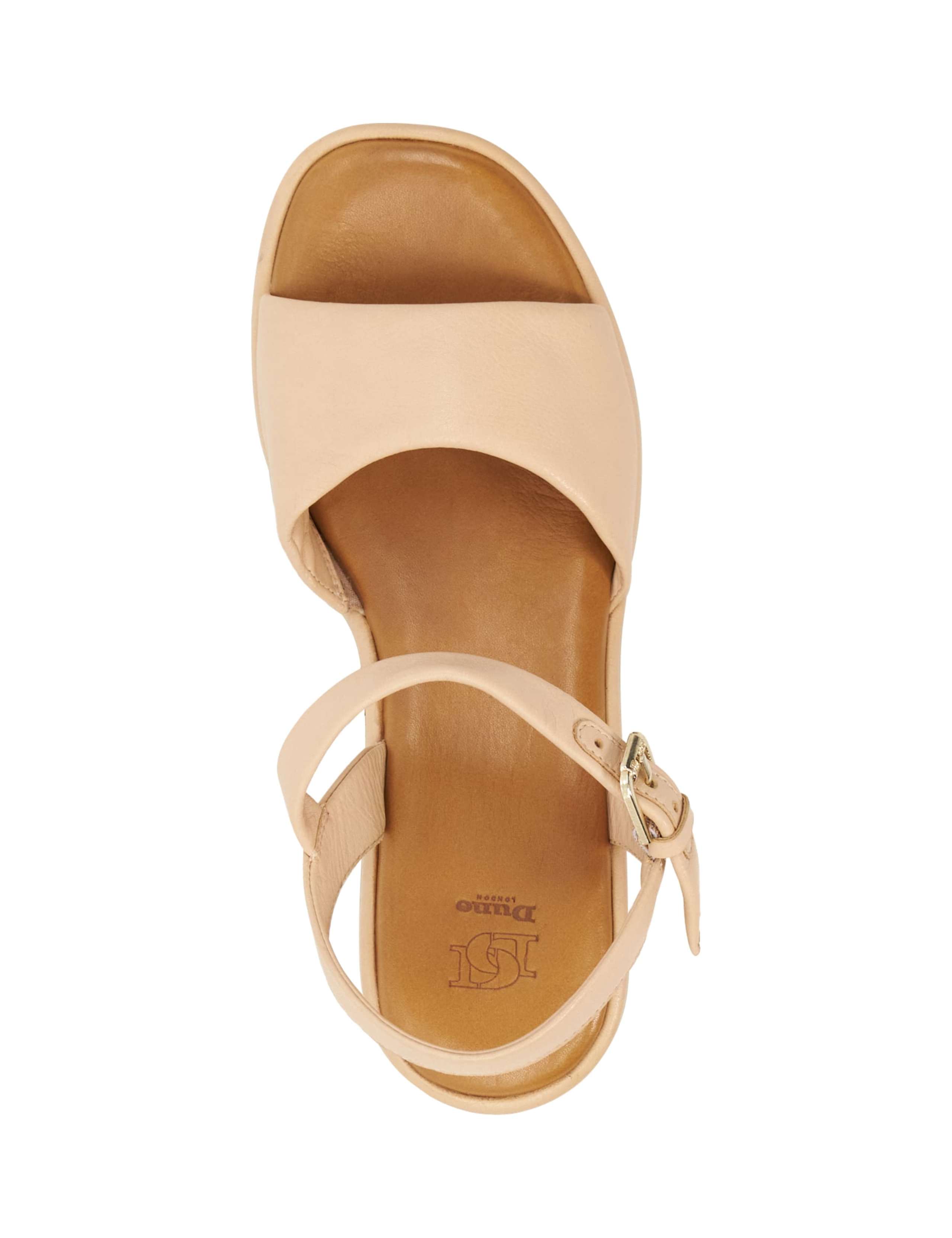 Leather Metallic Wedge Sandals 4 of 5