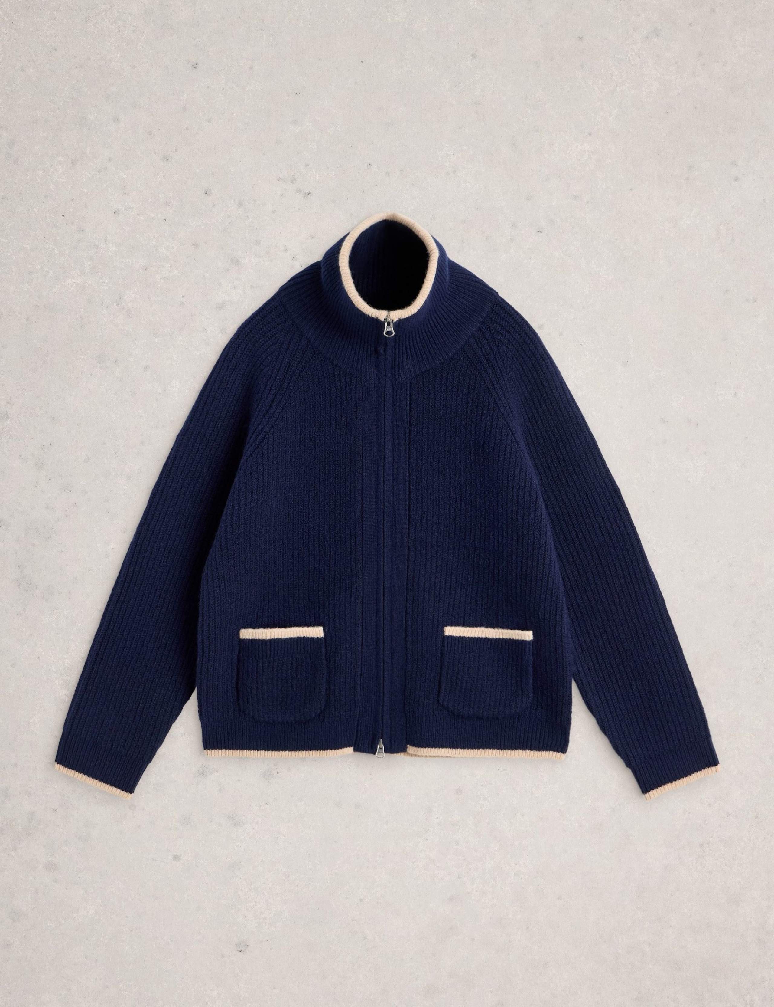 High Neck Cardigan with Wool 2 of 6