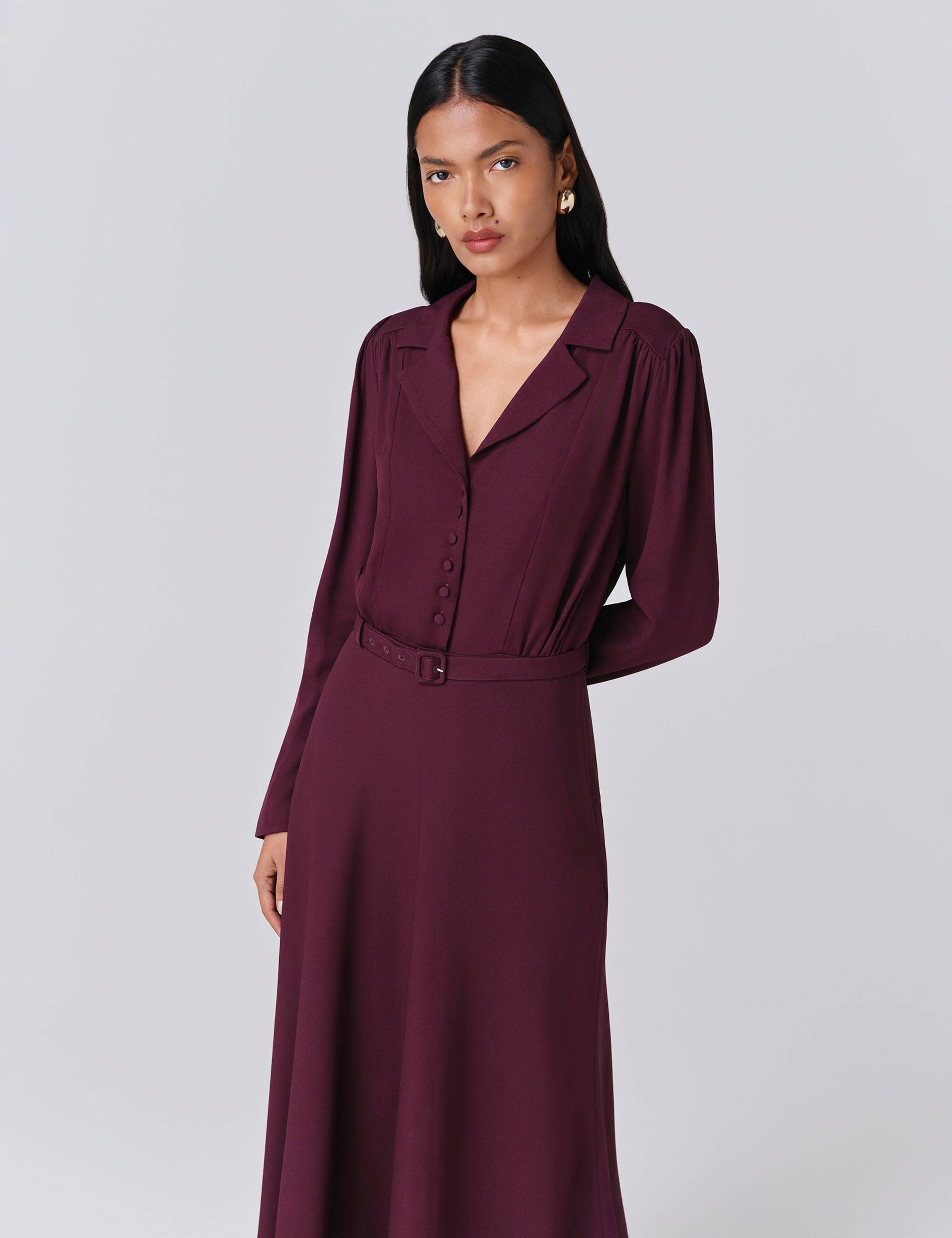 Belted Midi Waisted Dress 4 of 5