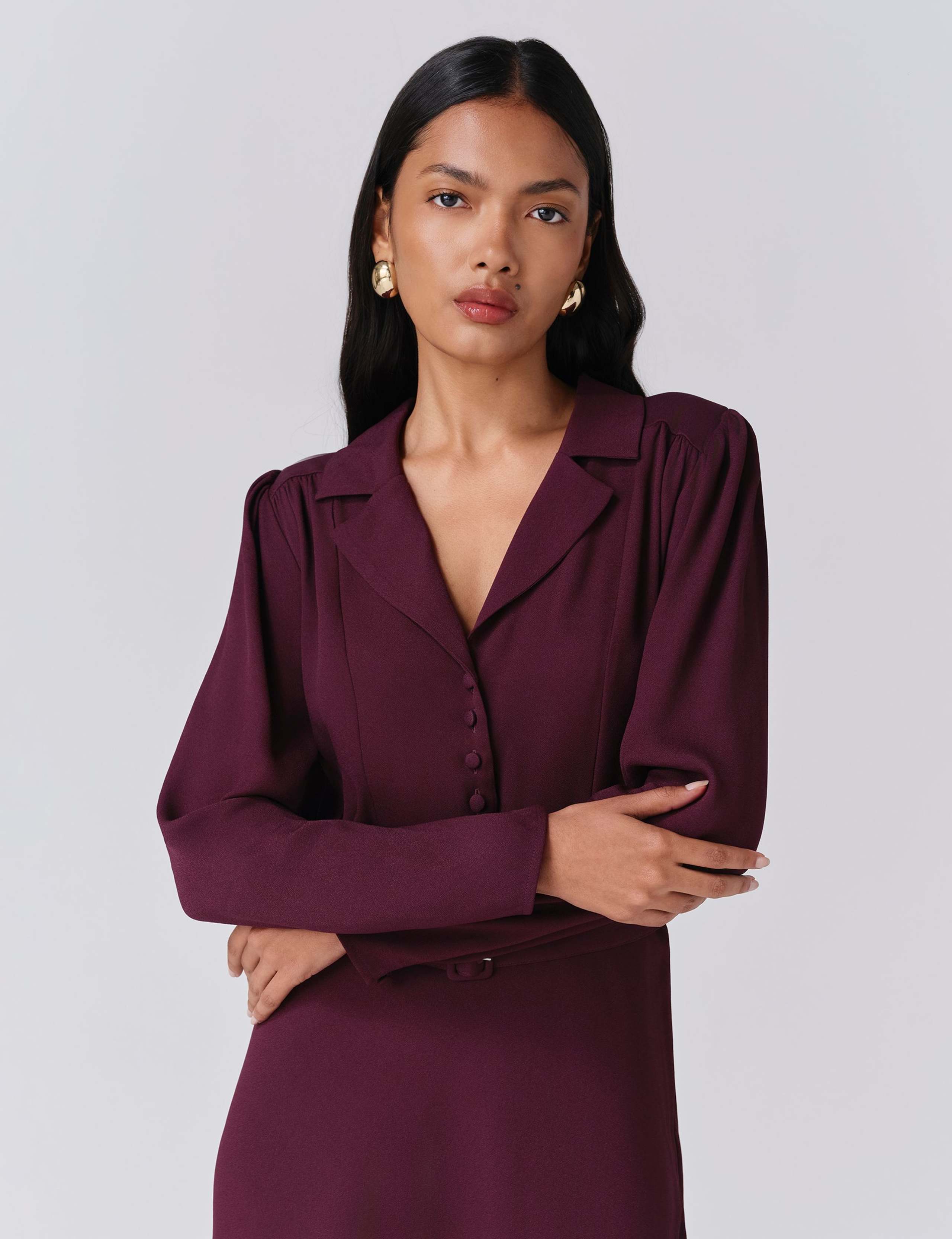 Belted Midi Waisted Dress 5 of 5