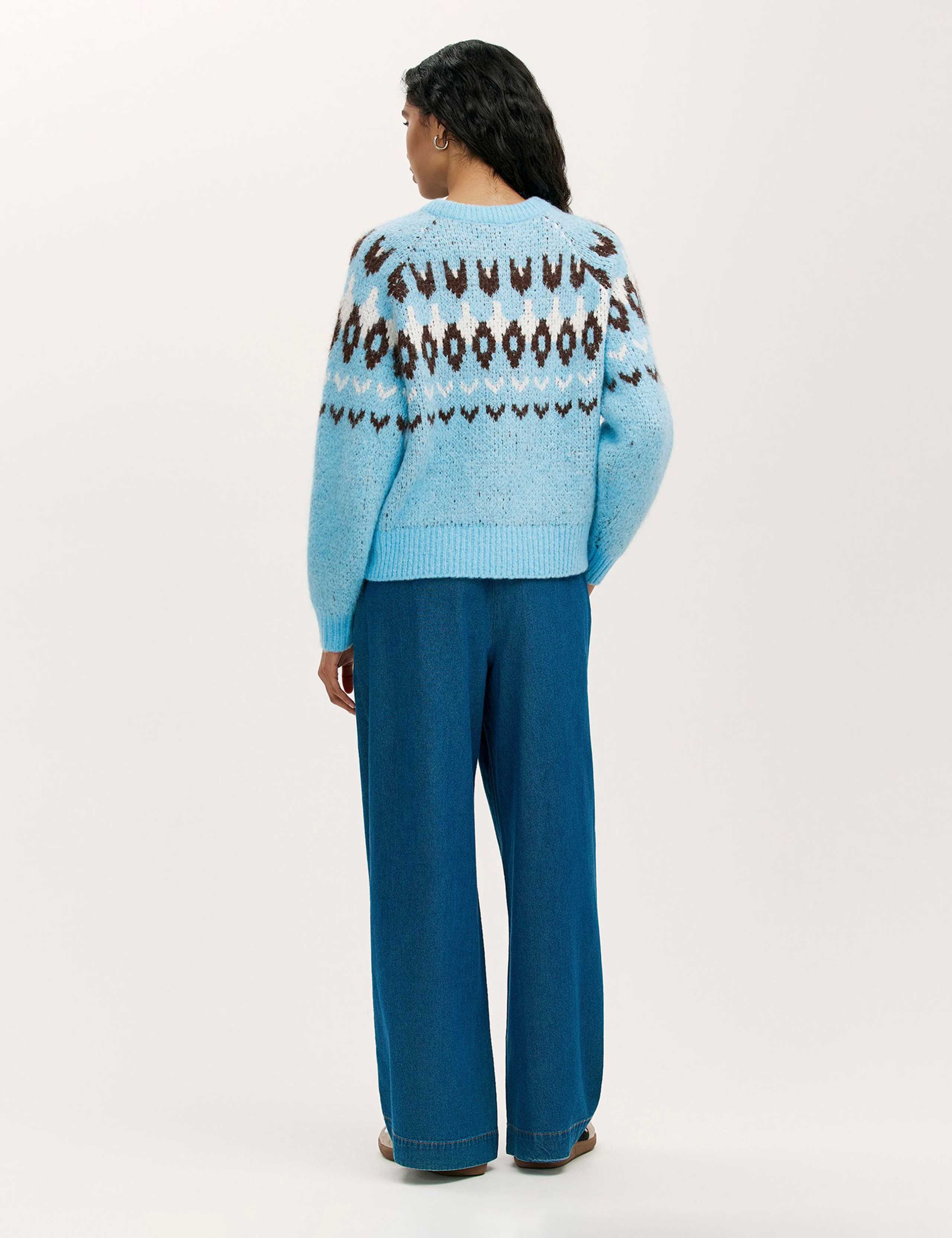 Fair Isle Crew Neck Jumper with Wool 3 of 4