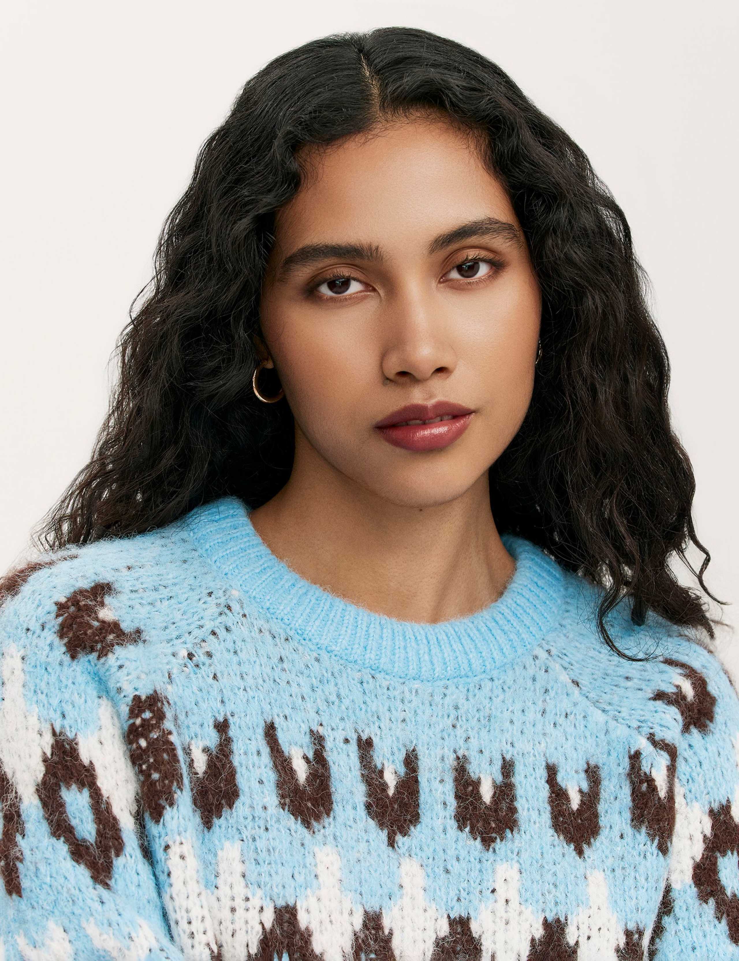 Fair Isle Crew Neck Jumper with Wool 4 of 4