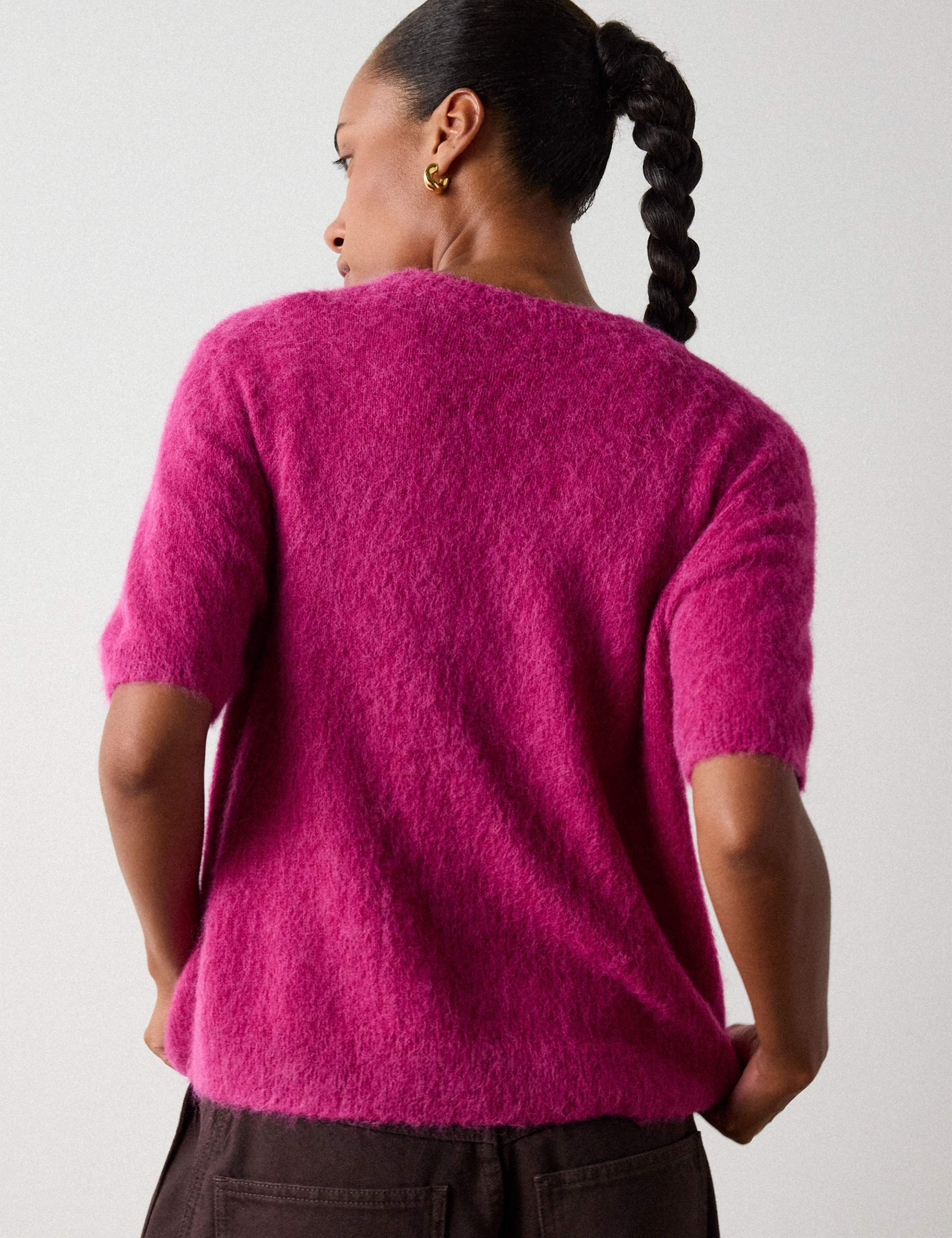 Alpaca Rich Textured Knitted T-Shirt 3 of 6