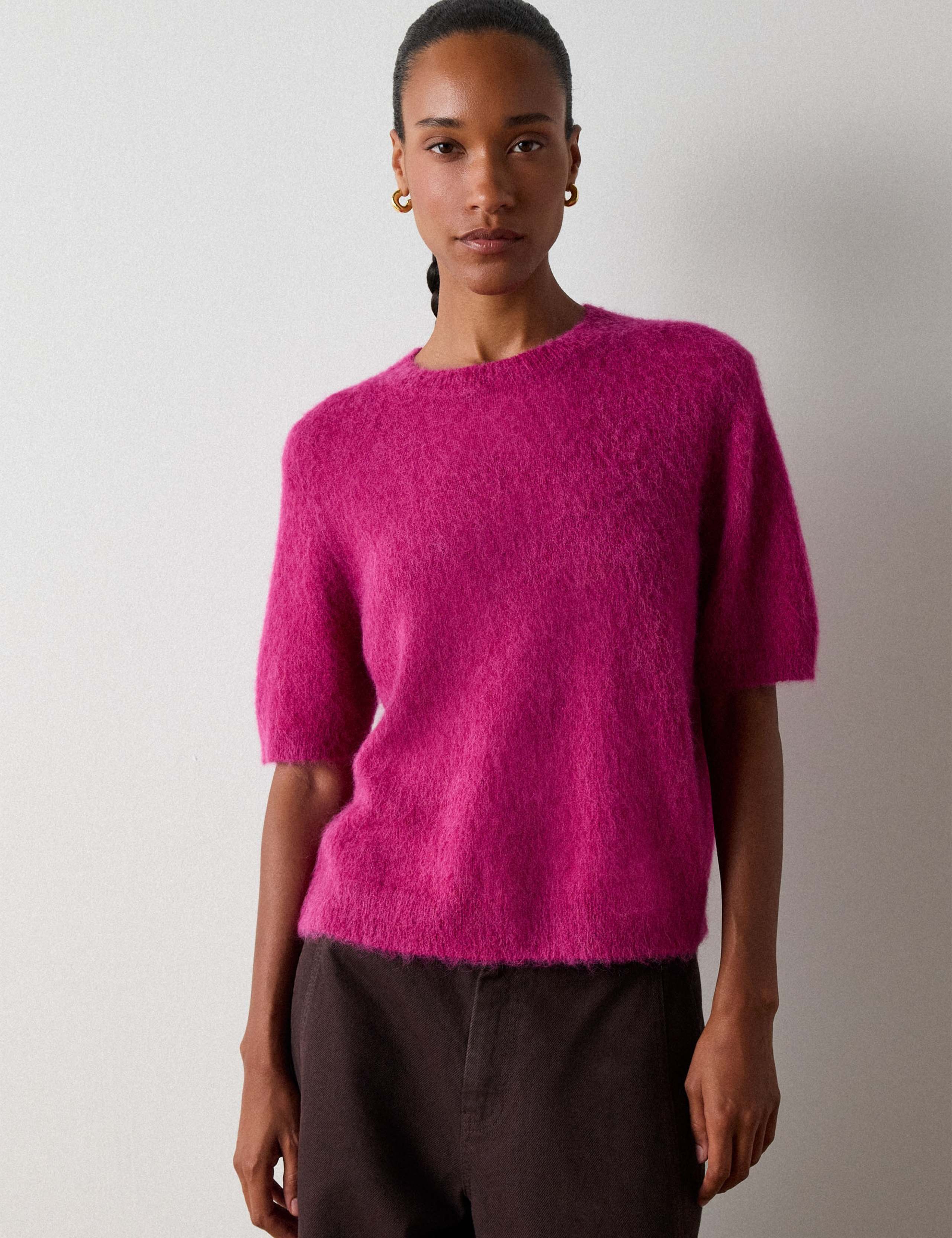 Alpaca Rich Textured Knitted T-Shirt 5 of 6